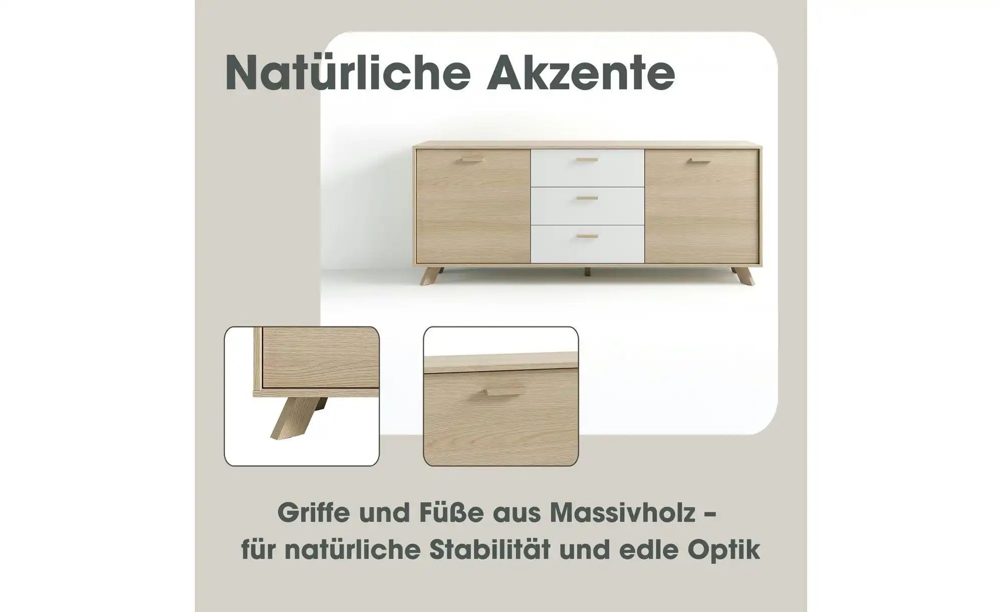 by Living Sideboard   ¦ holzfarben ¦ Maße (cm): B: 180 H: 72,5 Kommoden & S günstig online kaufen