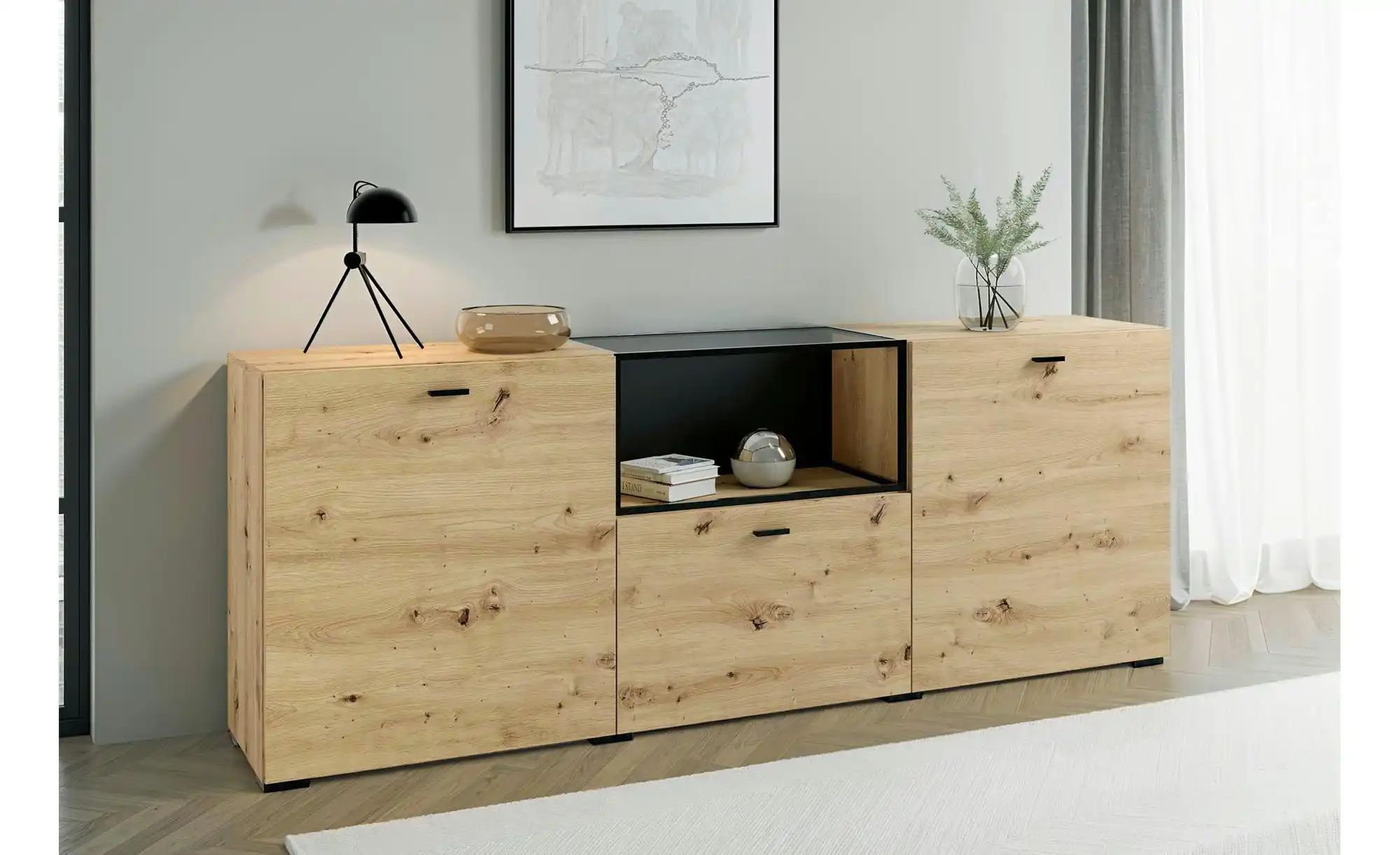 by Living Sideboard   ¦ holzfarben ¦ Maße (cm): B: 200 H: 75,5 Kommoden & S günstig online kaufen