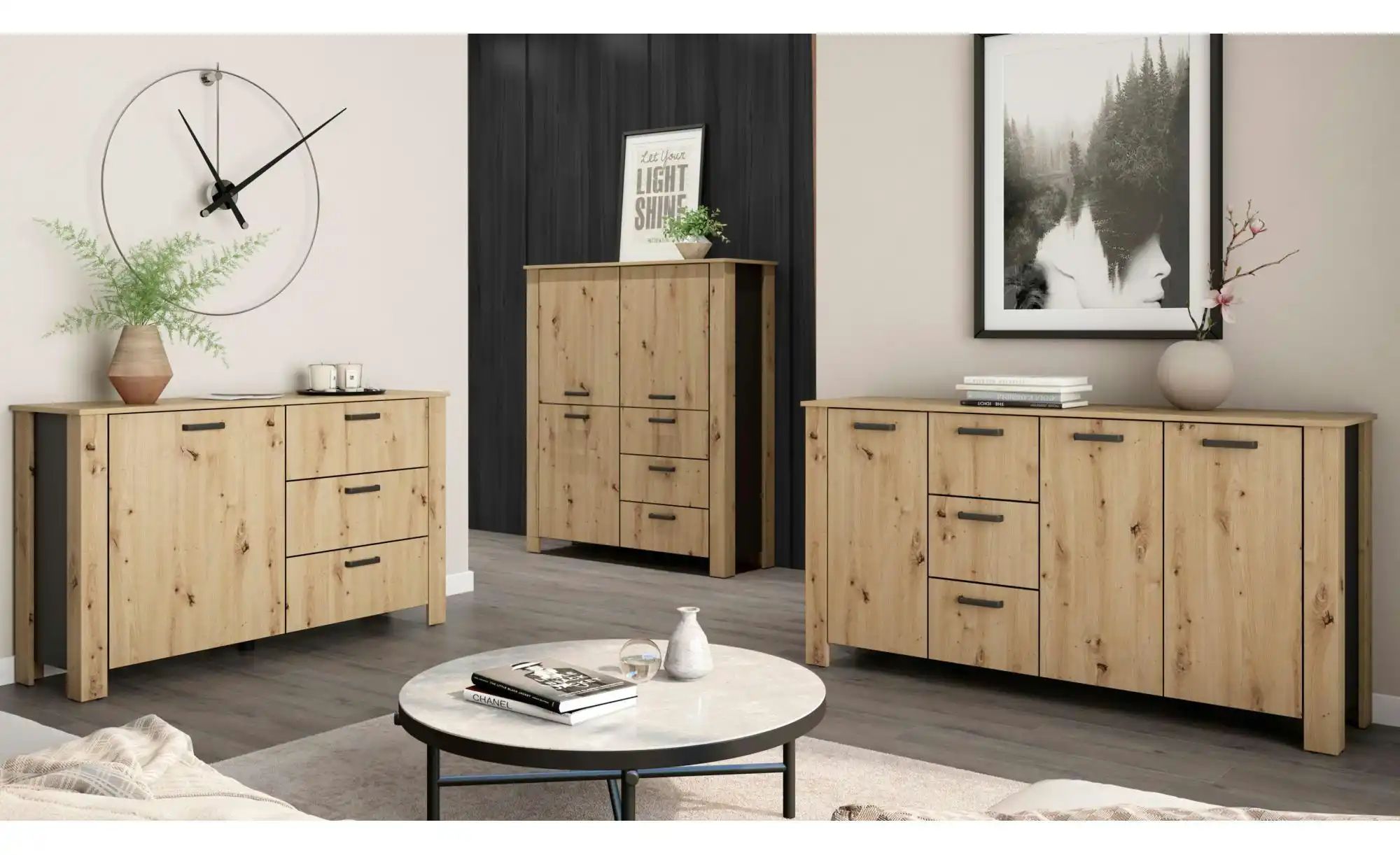 by Living Sideboard   ¦ holzfarben ¦ Maße (cm): B: 140 H: 84 Kommoden & Sid günstig online kaufen