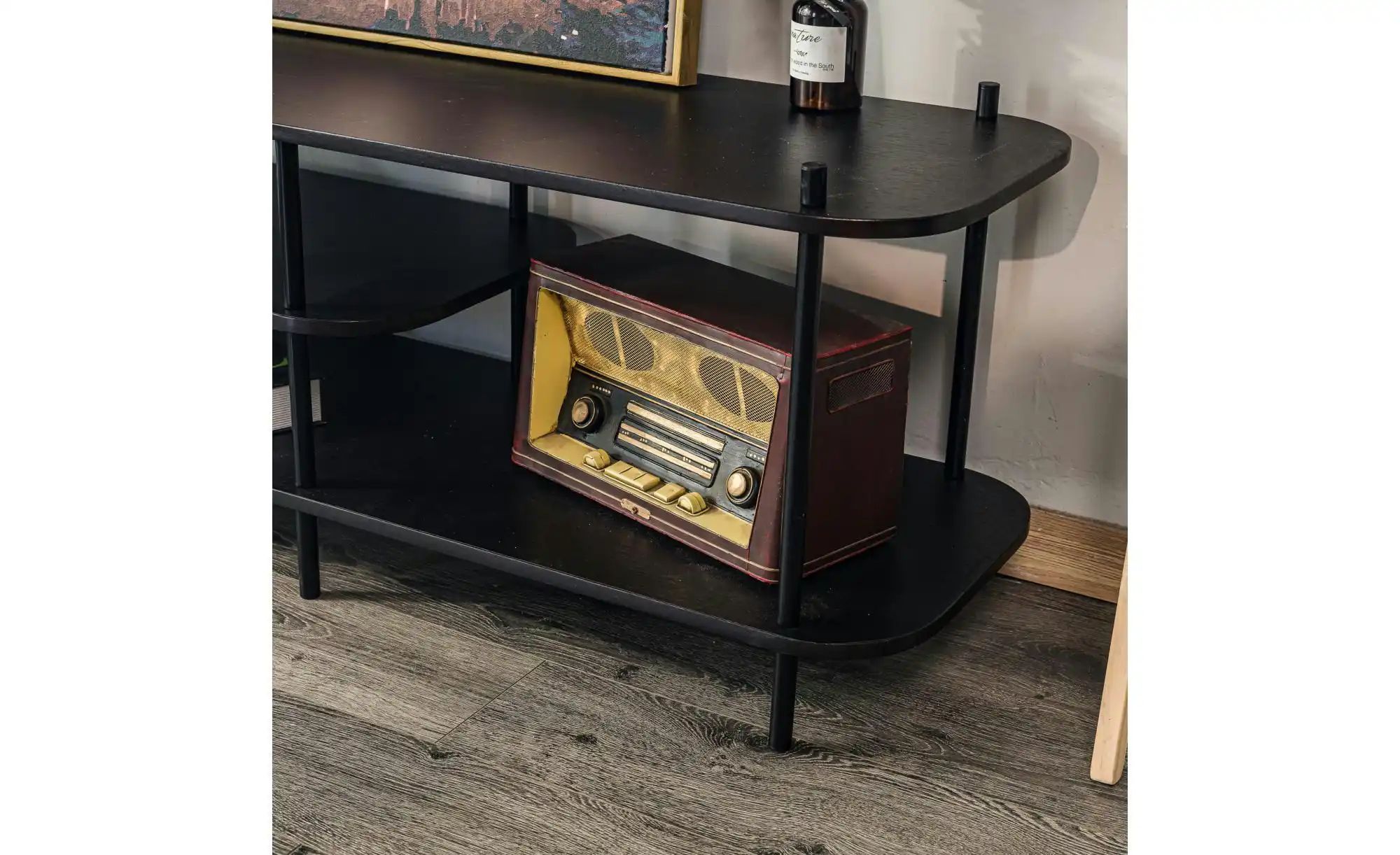 TV-Schrank   ¦ schwarz ¦ Maße (cm): B: 140 H: 49 Kommoden & Sideboards > Lo günstig online kaufen