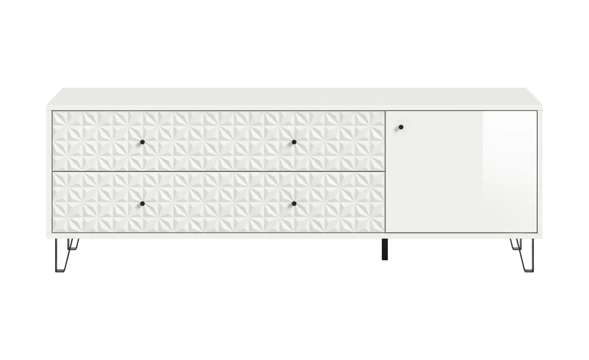 Lowboard   ¦ weiß ¦ Maße (cm): B: 164 H: 56 Kommoden & Sideboards > Lowboar günstig online kaufen