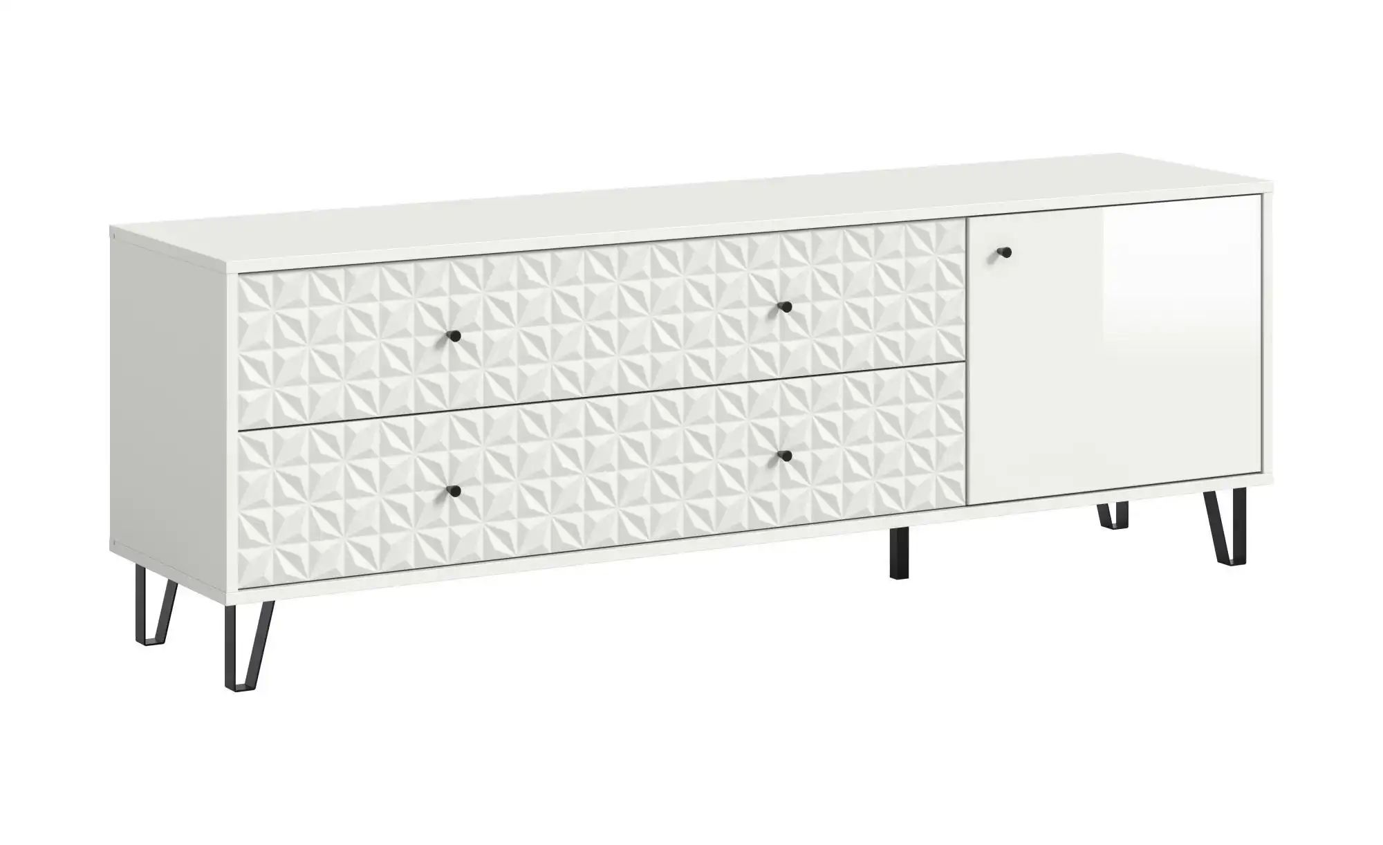 Lowboard   ¦ weiß ¦ Maße (cm): B: 164 H: 56 Kommoden & Sideboards > Lowboar günstig online kaufen