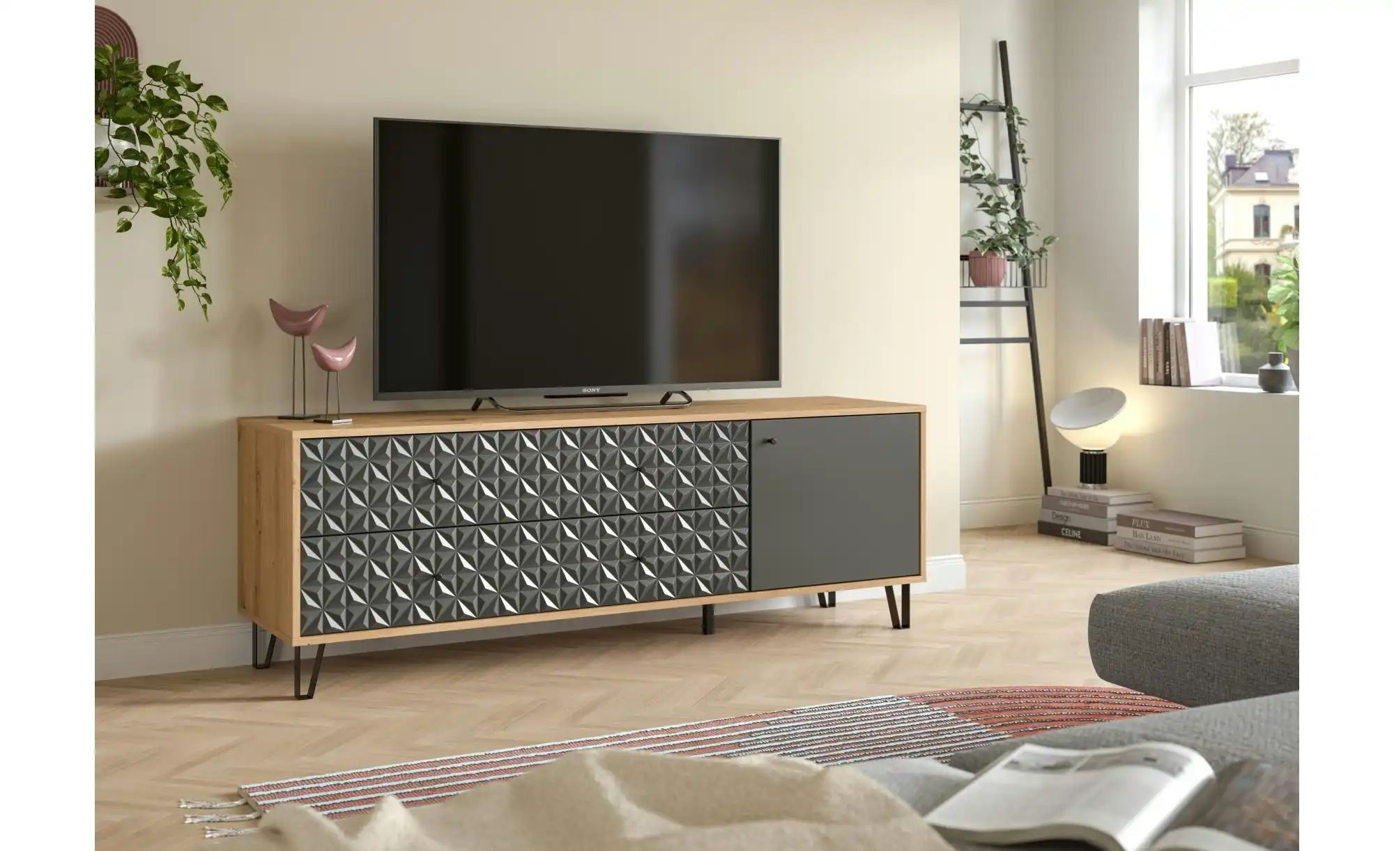 Lowboard   ¦ holzfarben ¦ Maße (cm): B: 164 H: 56 Kommoden & Sideboards > L günstig online kaufen