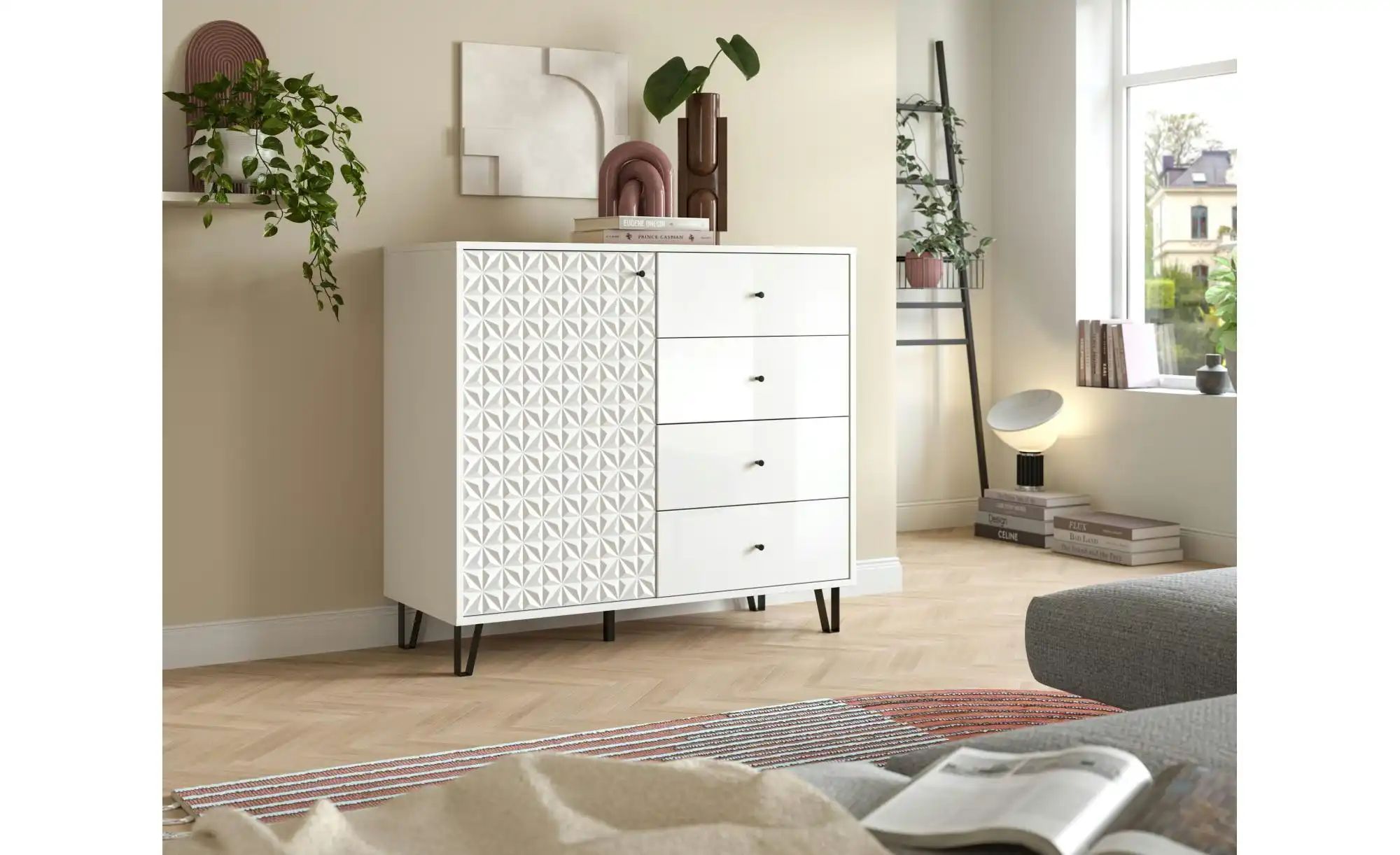 Highboard   ¦ weiß ¦ Maße (cm): B: 110 H: 96 Kommoden & Sideboards > Highbo günstig online kaufen