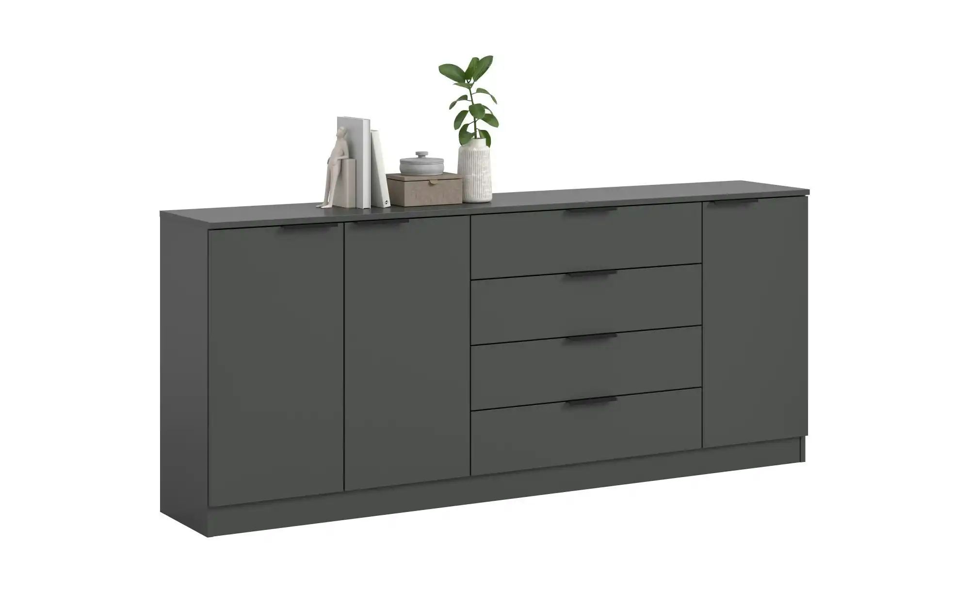 Sideboard   ¦ grau ¦ Maße (cm): B: 185 H: 80 Kommoden & Sideboards > Sidebo günstig online kaufen