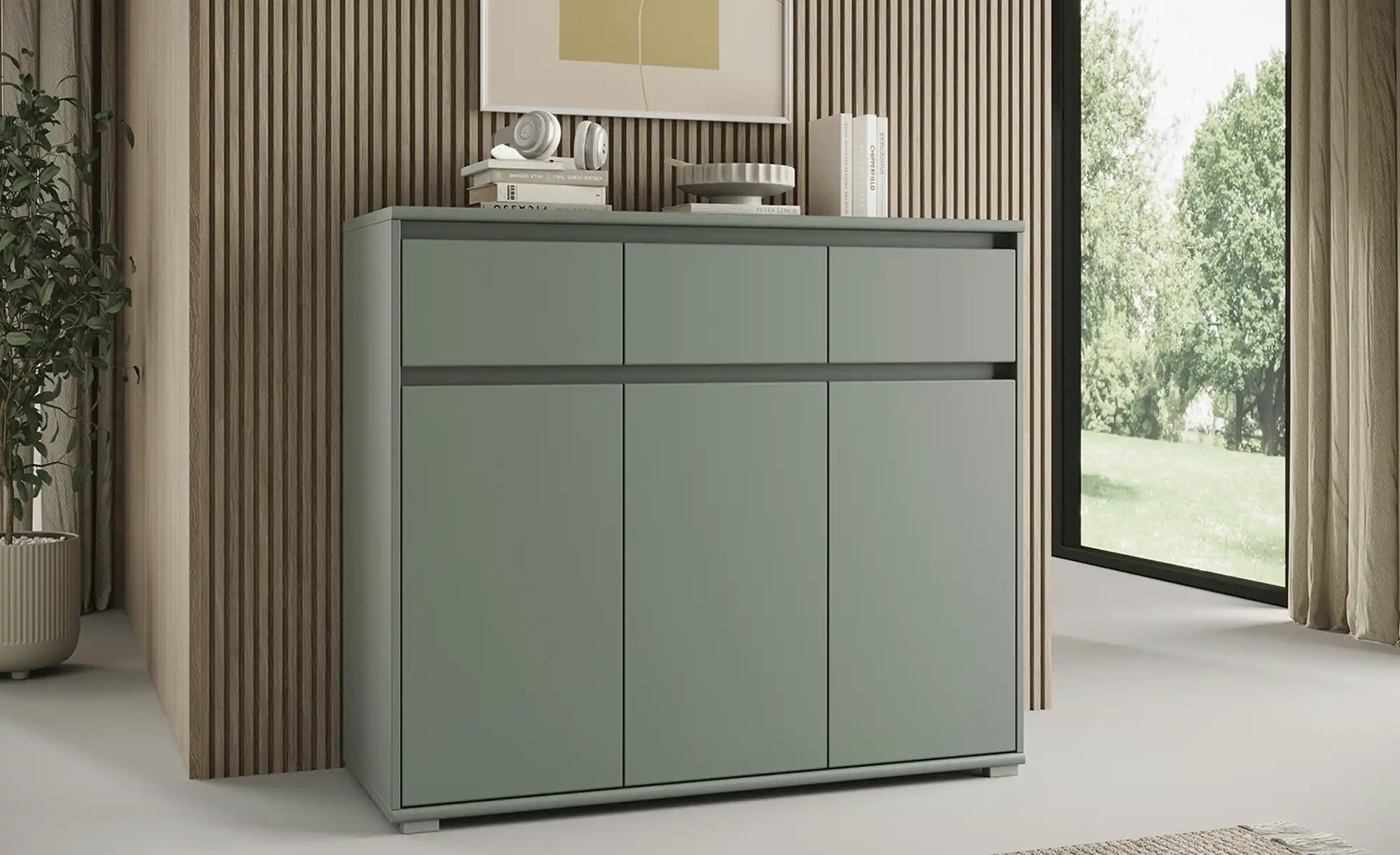 Sideboard  Igliano ¦ grün ¦ Maße (cm): B: 118 H: 103 T: 48.0 Kommoden & Sid günstig online kaufen