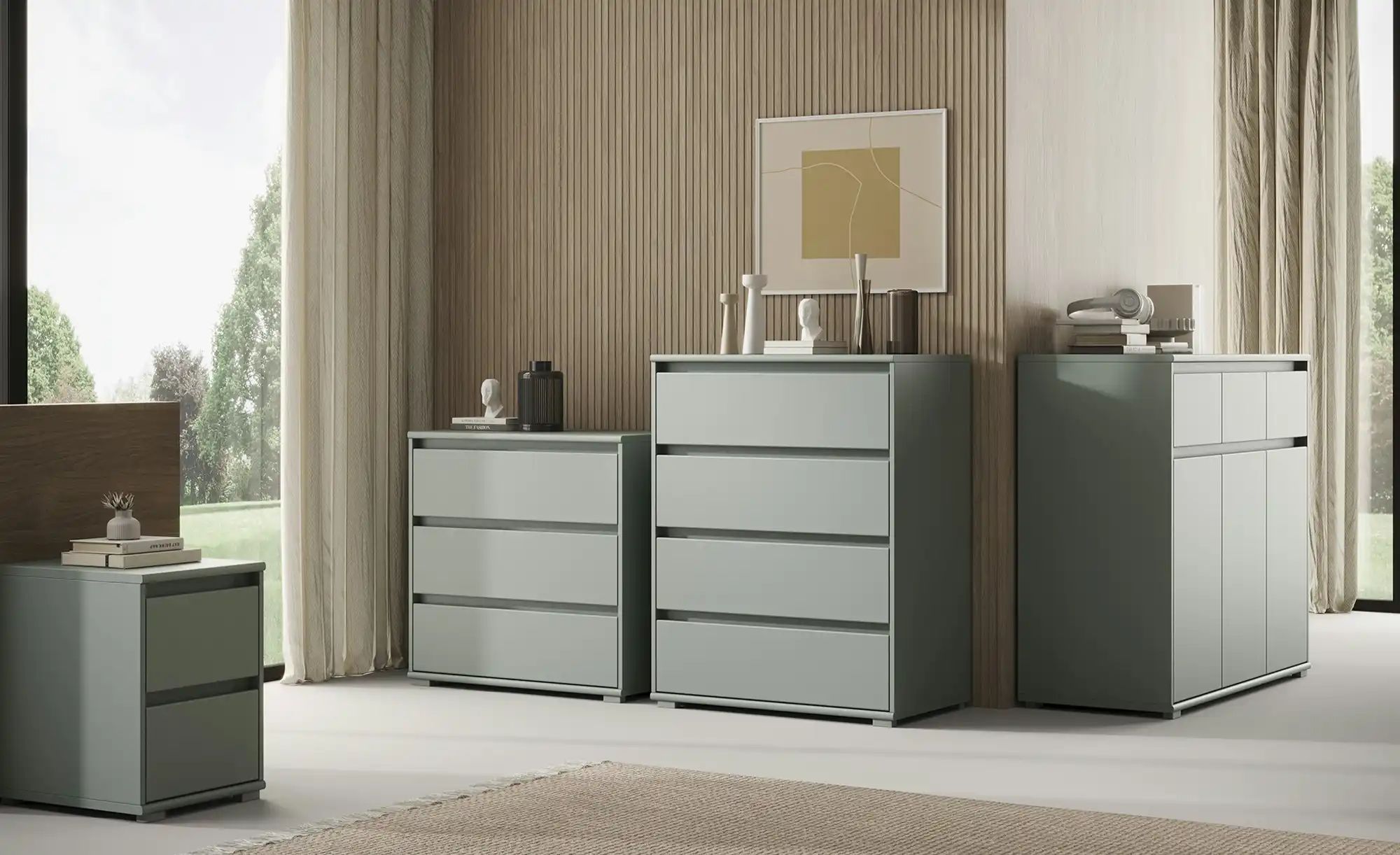 Kommode  Igliano ¦ grün ¦ Maße (cm): B: 80 H: 103 T: 48.0 Kommoden & Sidebo günstig online kaufen