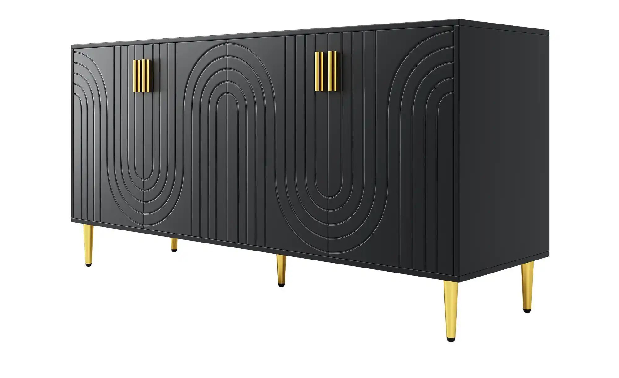 Sideboard   ¦ schwarz ¦ Maße (cm): B: 152 H: 75 Kommoden & Sideboards > Sid günstig online kaufen