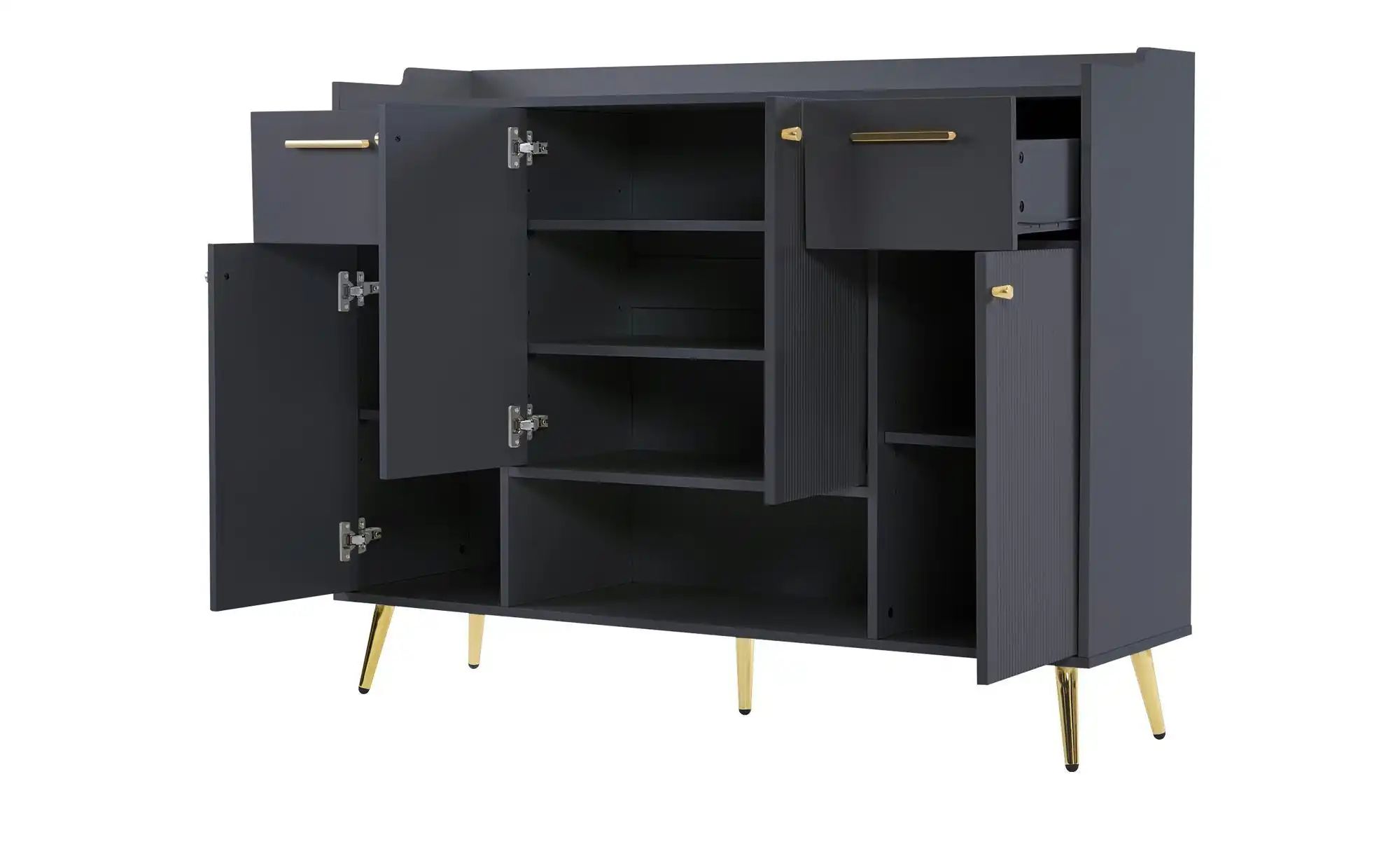 Sideboard   ¦ grau ¦ Maße (cm): B: 130 H: 100 Kommoden & Sideboards > Sideb günstig online kaufen