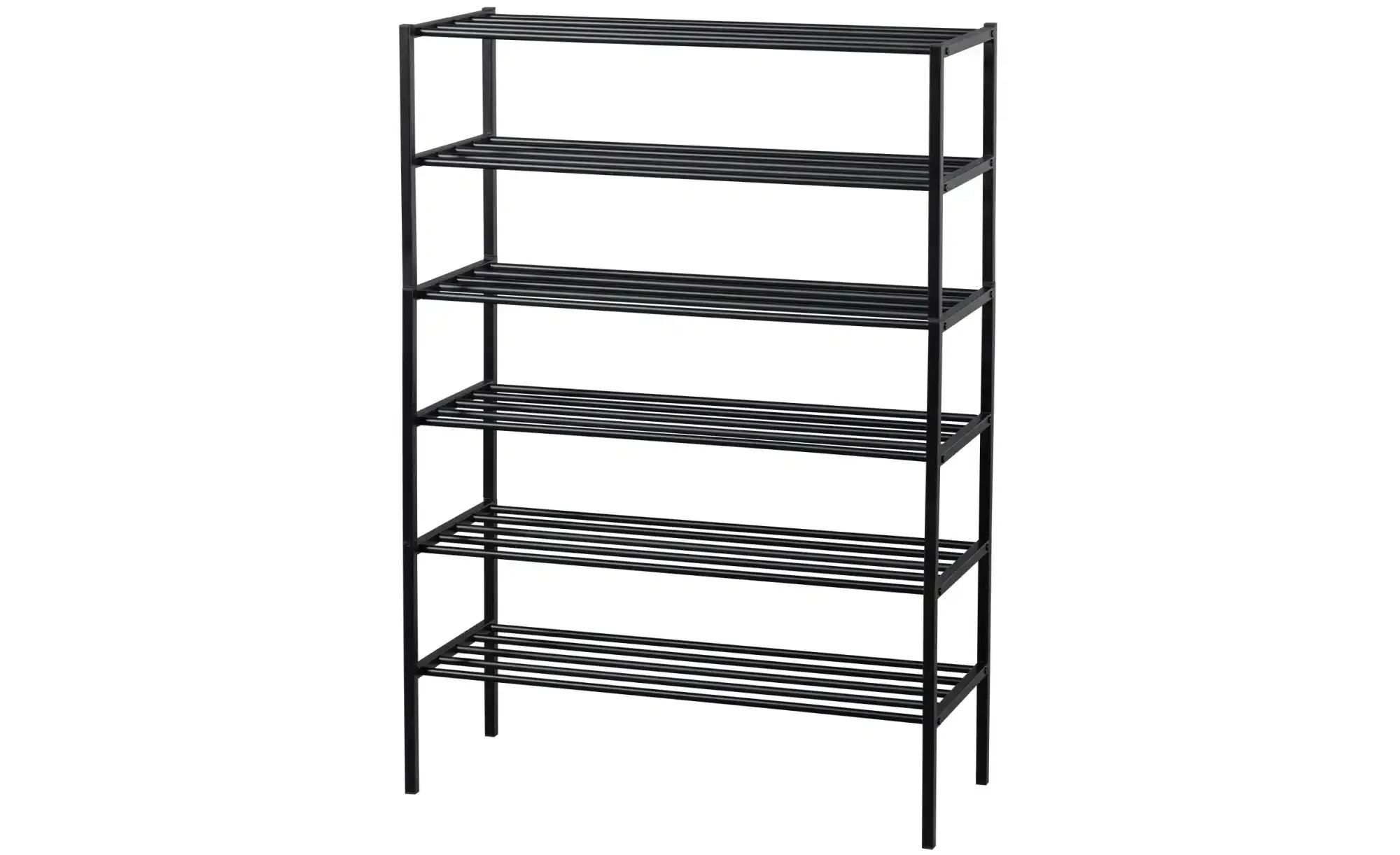 WOOOD Schuhregal    schwarz  Maße (cm): B: 85 H: 120 | 08714713199006