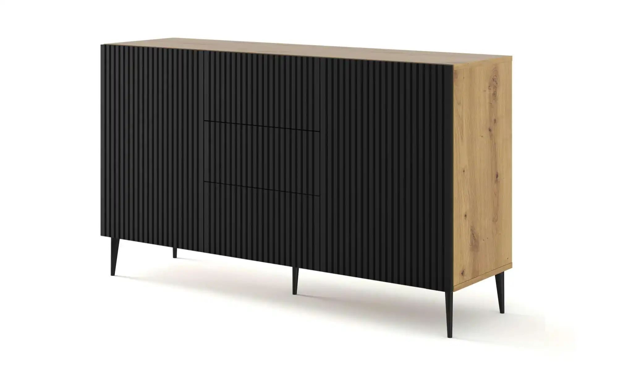 Sideboard   ¦ schwarz ¦ Maße (cm): B: 150 H: 87 Kommoden & Sideboards > Sid günstig online kaufen
