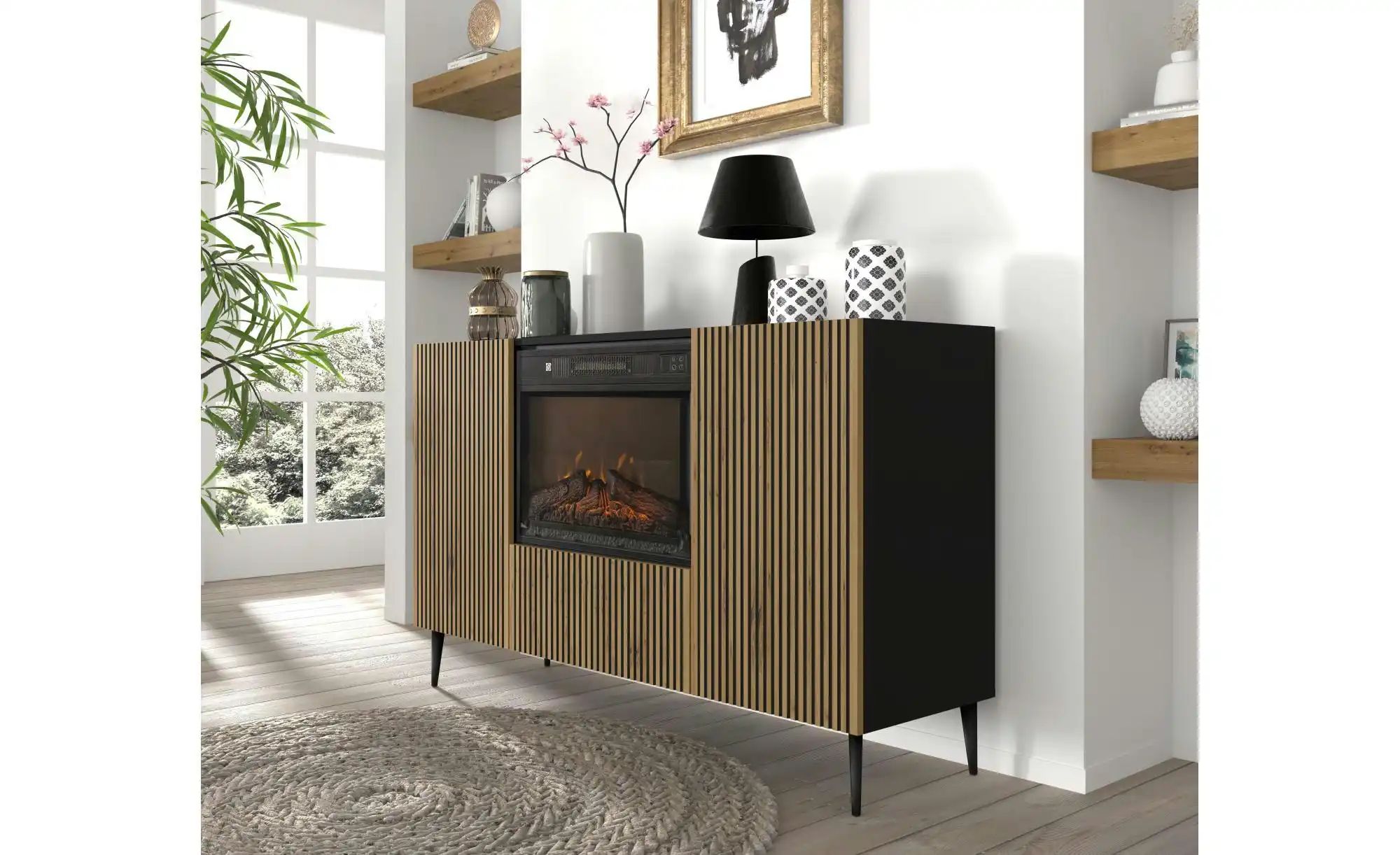 Thumbnail - Sideboard   ¦ schwarz ¦ Maße (cm): B: 139,5 H: 85,5 Kommoden & Sideboards > Sideboards - Höffner