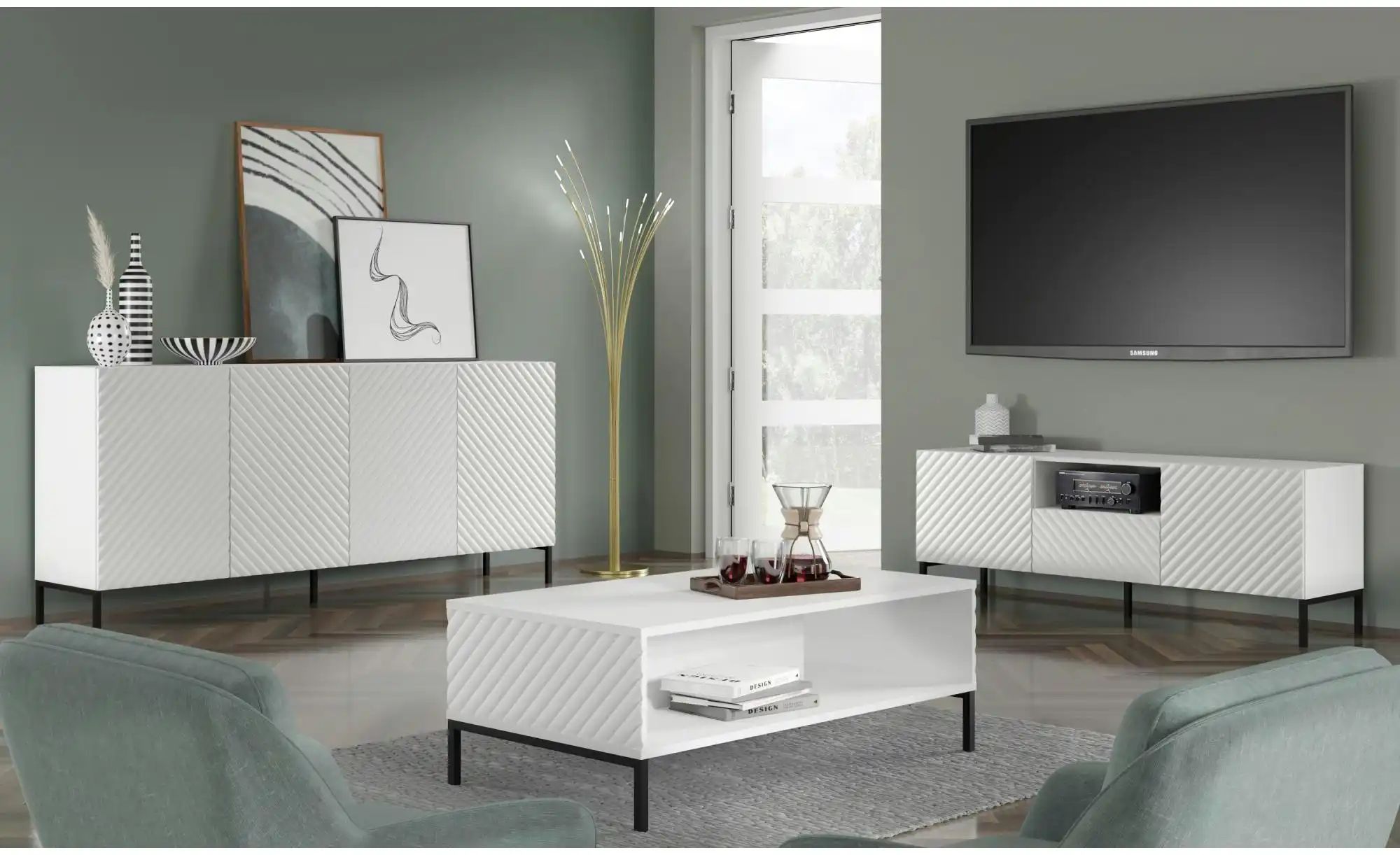 Sideboard   ¦ weiß ¦ Maße (cm): B: 150 H: 87 Kommoden & Sideboards > Sidebo günstig online kaufen