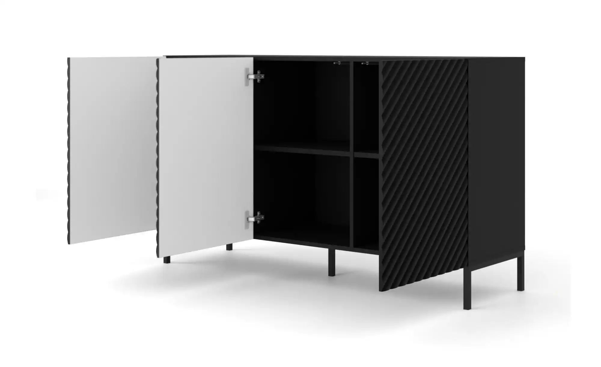 Sideboard   ¦ schwarz ¦ Maße (cm): B: 150 H: 87 Kommoden & Sideboards > Sid günstig online kaufen