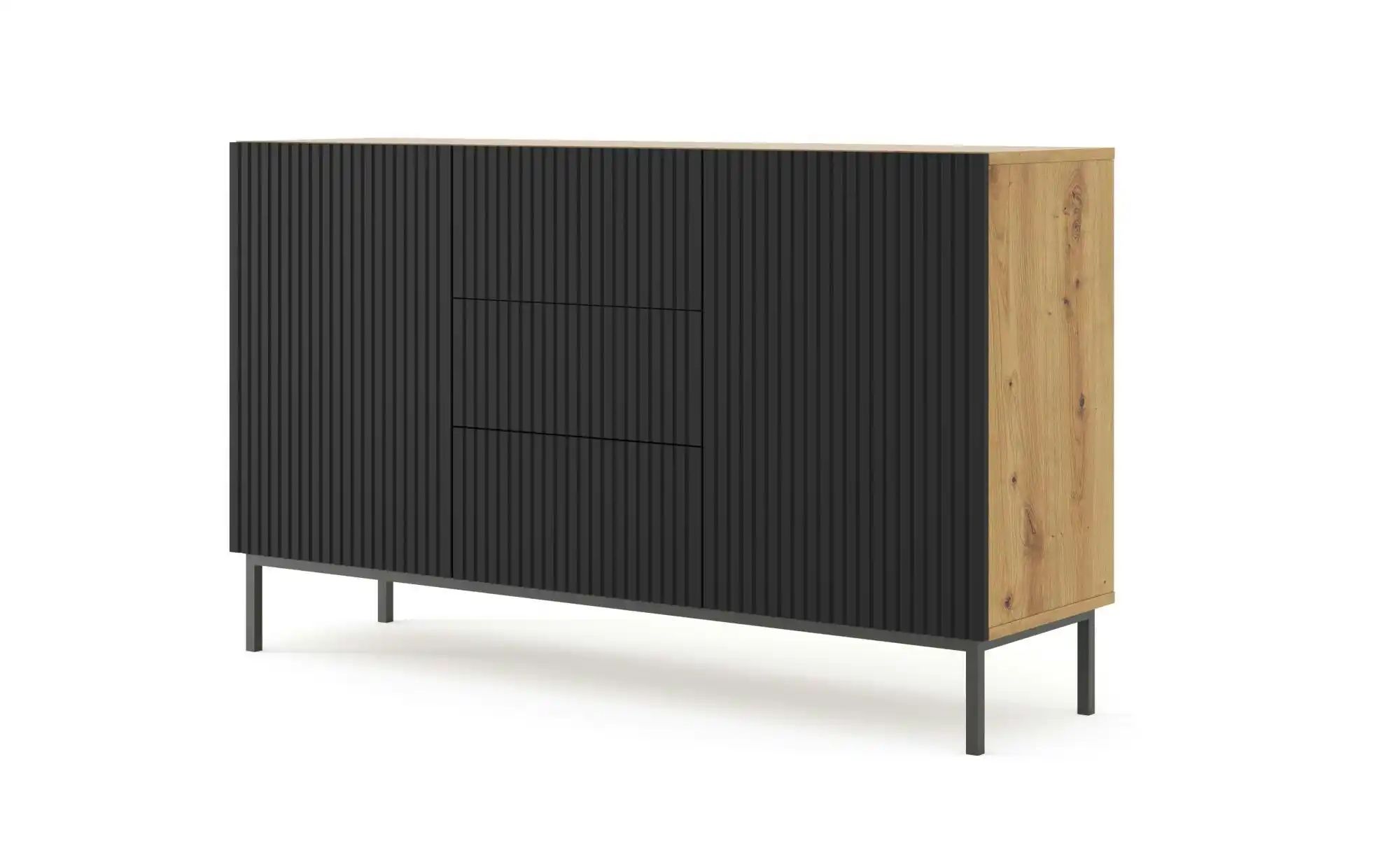 Sideboard   ¦ schwarz ¦ Maße (cm): B: 150 H: 89 Kommoden & Sideboards > Sid günstig online kaufen