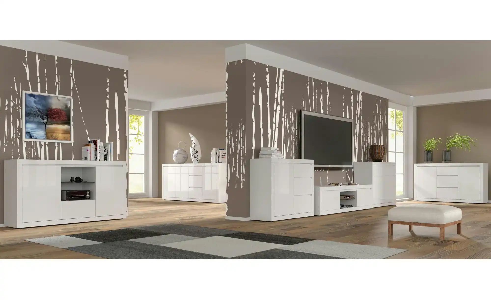 Sideboard   ¦ weiß ¦ Maße (cm): B: 150 H: 89 Kommoden & Sideboards > Sidebo günstig online kaufen