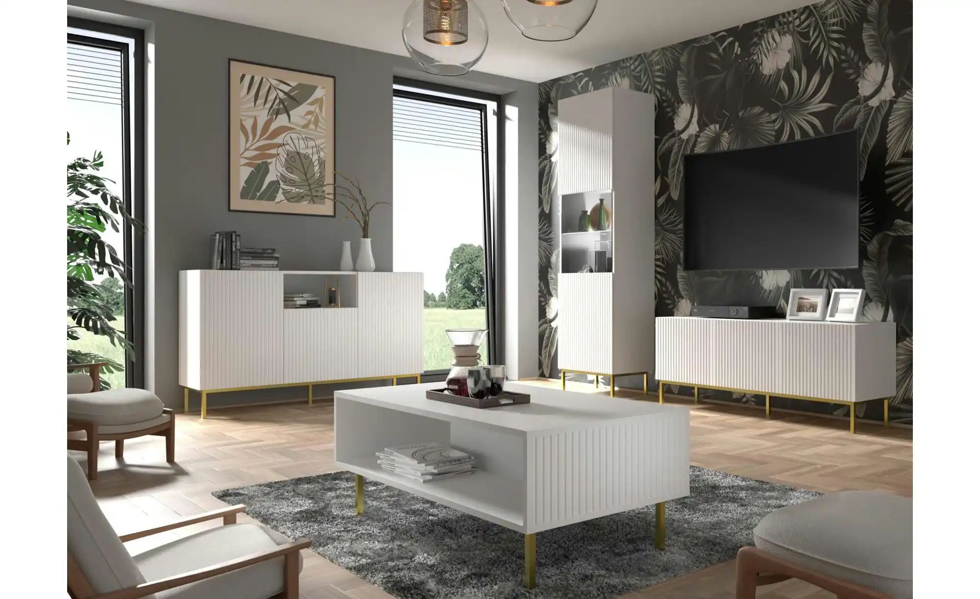 Sideboard   ¦ weiß ¦ Maße (cm): B: 150 H: 89 Kommoden & Sideboards > Sidebo günstig online kaufen