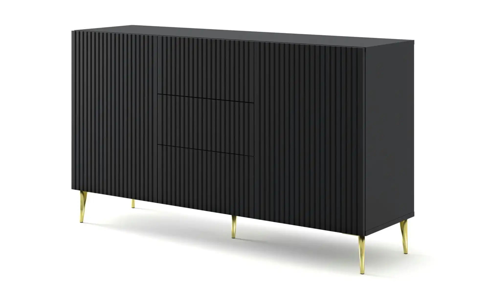 Sideboard   ¦ schwarz ¦ Maße (cm): B: 150 H: 87 Kommoden & Sideboards > Sid günstig online kaufen