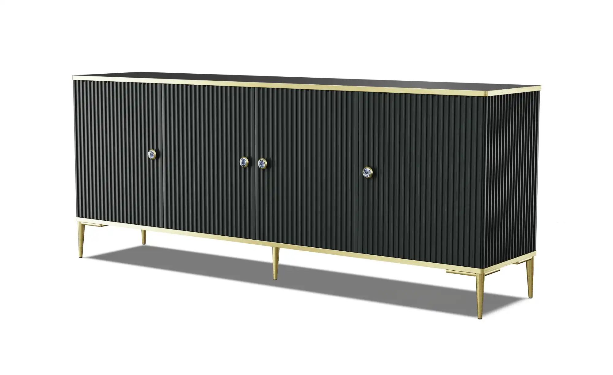 Sideboard    schwarz  Maße (cm): B: 182 H: 73 | 05903769736263