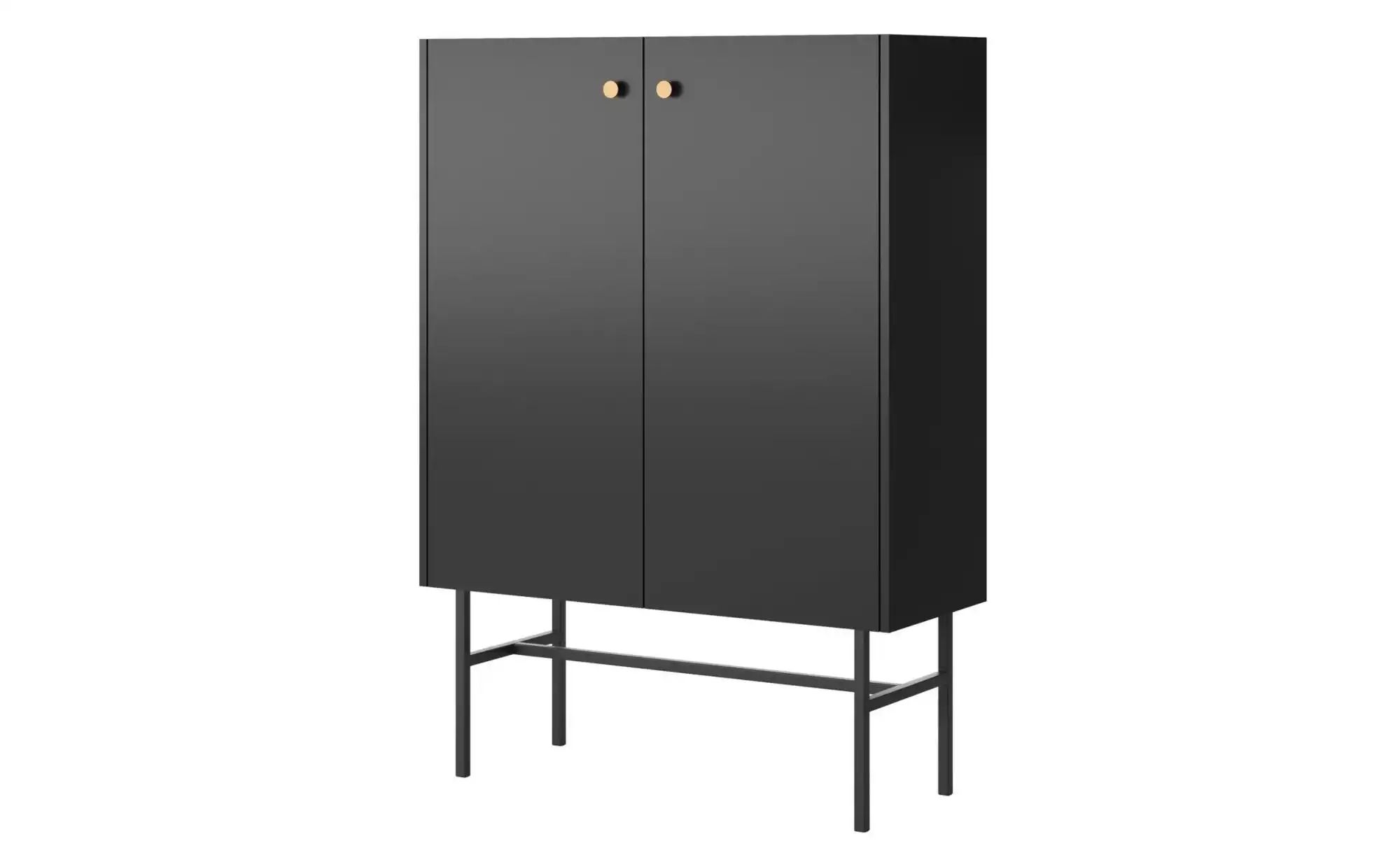 Selsey Highboard    schwarz  Maße (cm): B: 93,2 H: 131,7 | 05902622527697