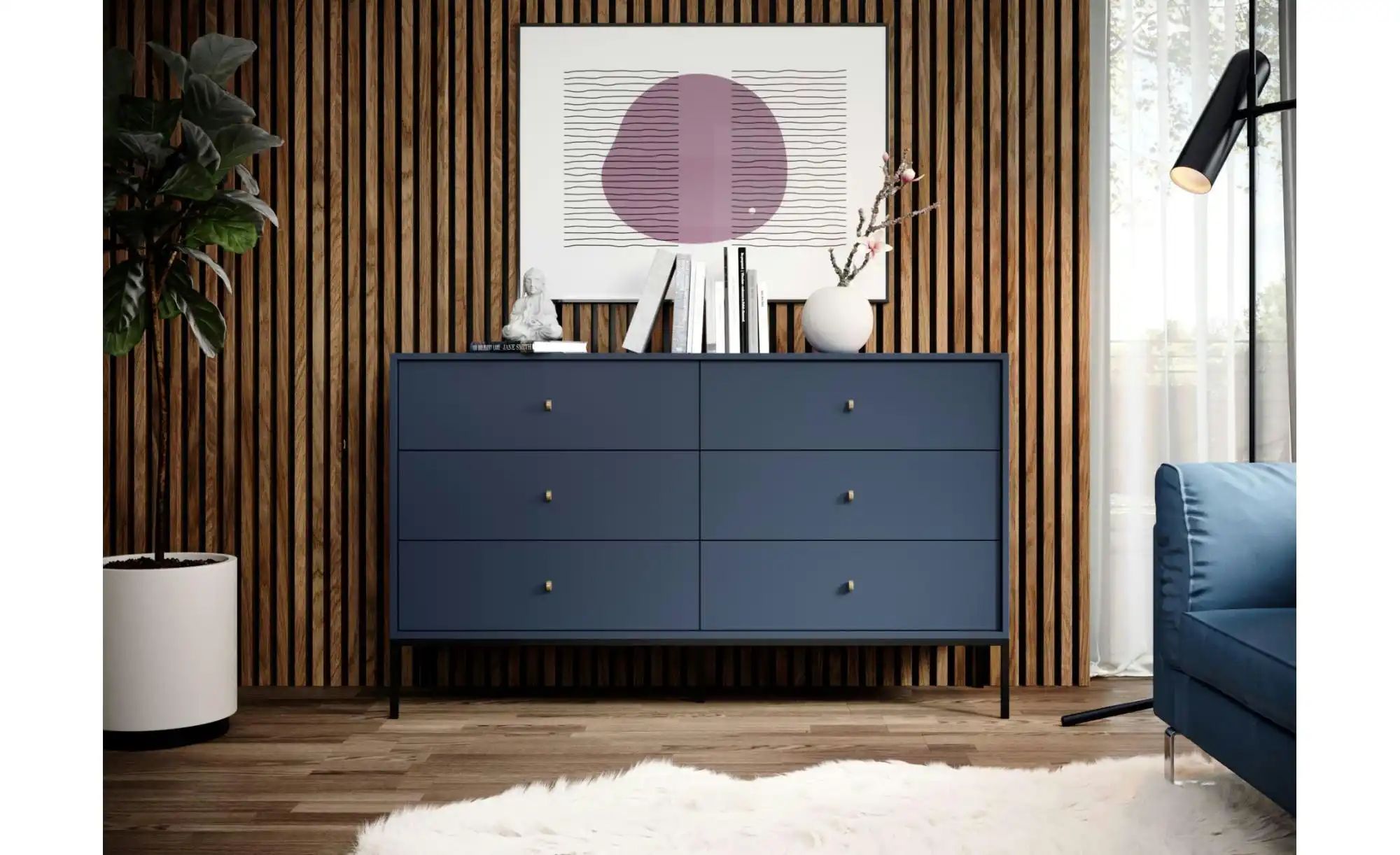 Thumbnail - Selsey Kommode ¦ blau ¦ Maße (cm): B: 153,4 H: 91 Kommoden & Sideboards > Kommoden - Höffner