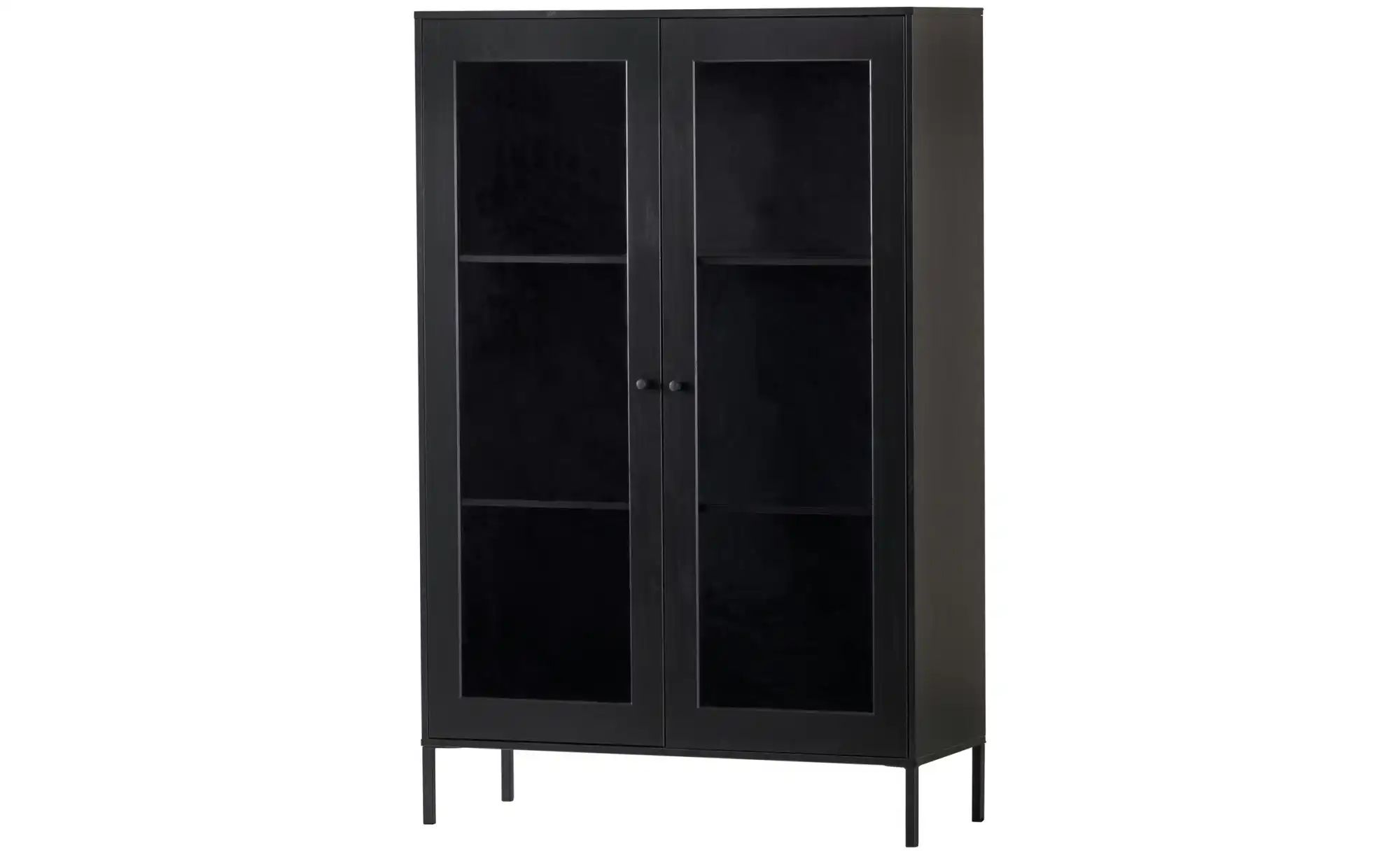 WOOOD Vitrine  Xam  schwarz  Maße (cm): B: 100 H: 155 | 08714713165148