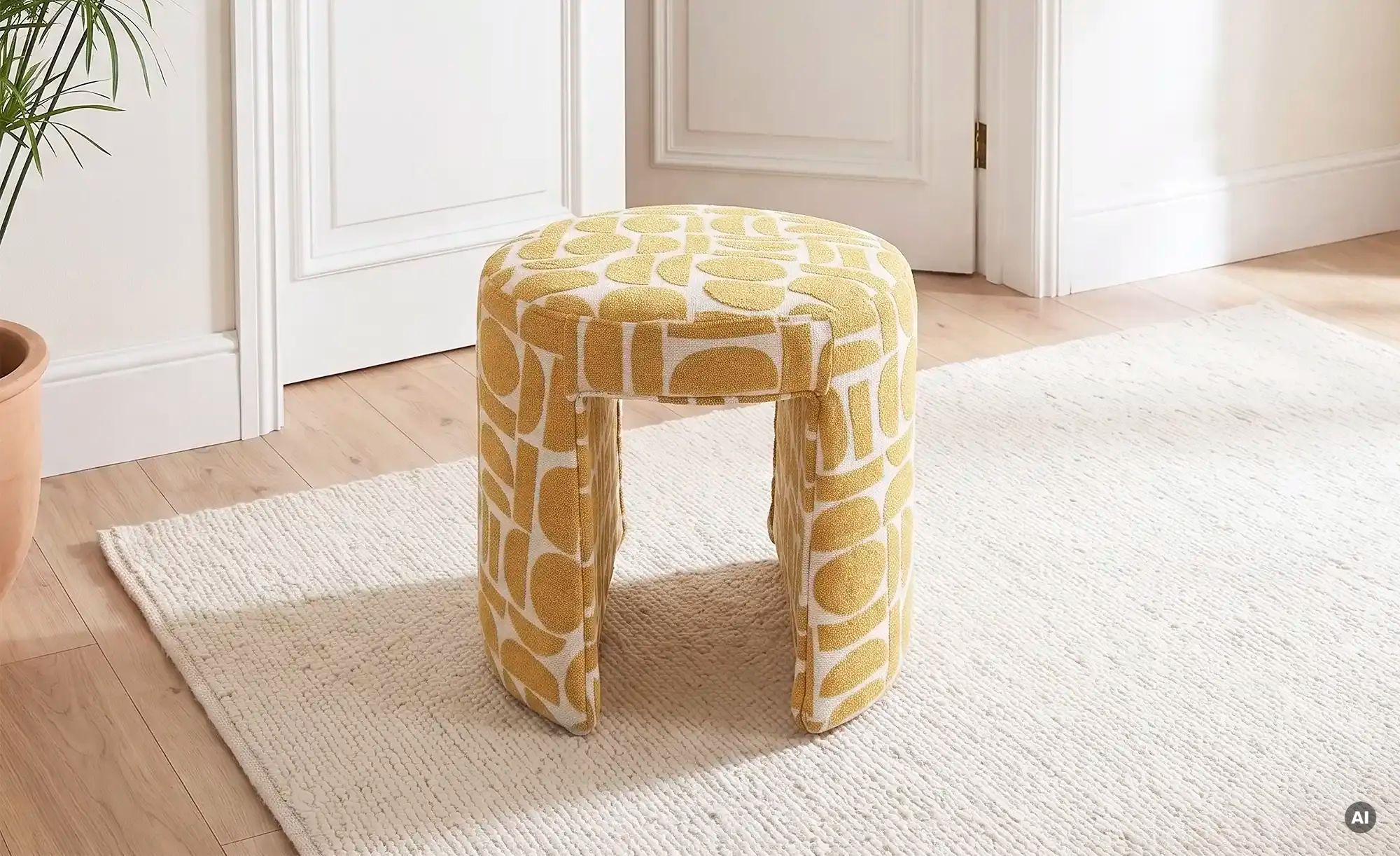 Höffner Selection Hocker Sanja ¦ gold ¦ Maße (cm): B: 49,5 H: 46 T: 46.0 Hocker - Höffner