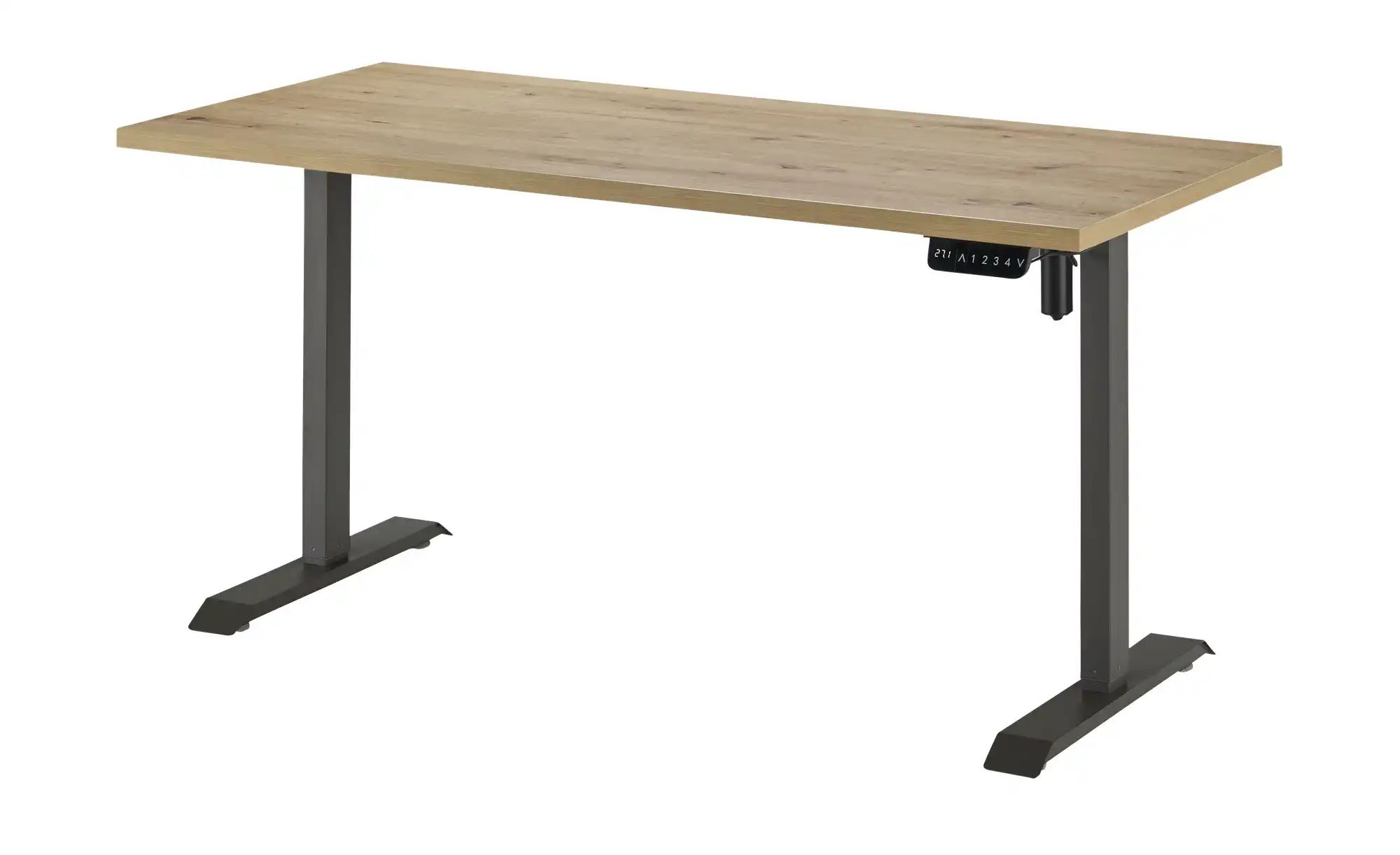 Schreibtisch elektr. höhenverstellbar  Up & Down ¦ holzfarben ¦ Maße (cm): günstig online kaufen