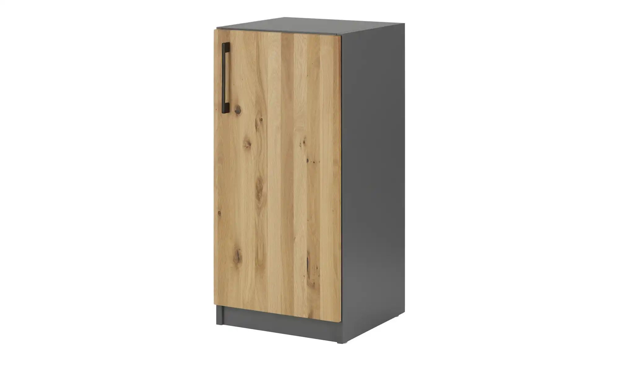 Aktenschrank mit Massivholzfront SOLIDLine ¦ grau ¦ Maße (cm): B: 40 H: 83 T: 40.0 Schränke > Büroschränke - Höffner