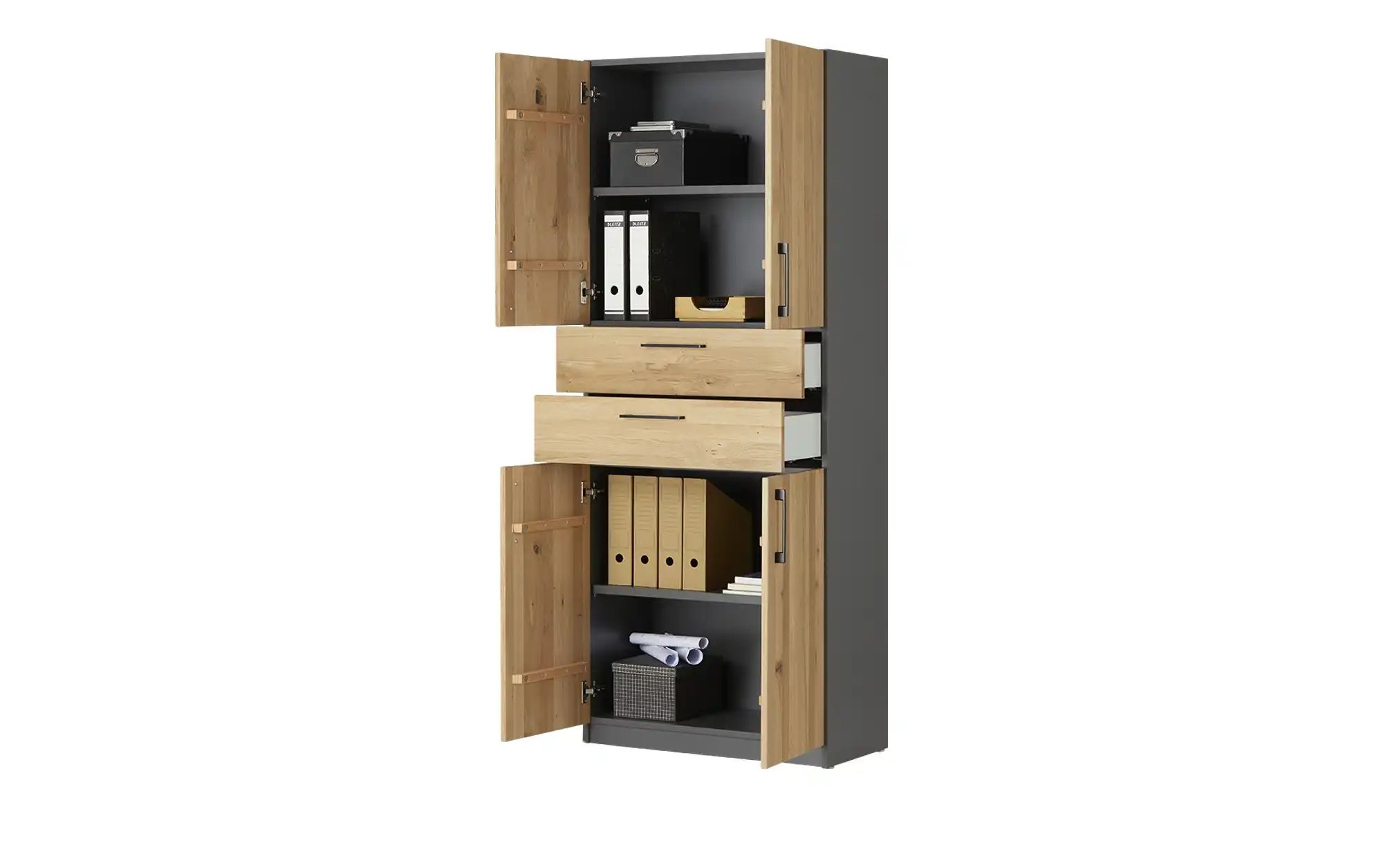 Thumbnail - Aktenschrank SOLIDLine ¦ grau ¦ Maße (cm): B: 80 H: 198,2 T: 40.0 Schränke > Aktenschränke - Höffner