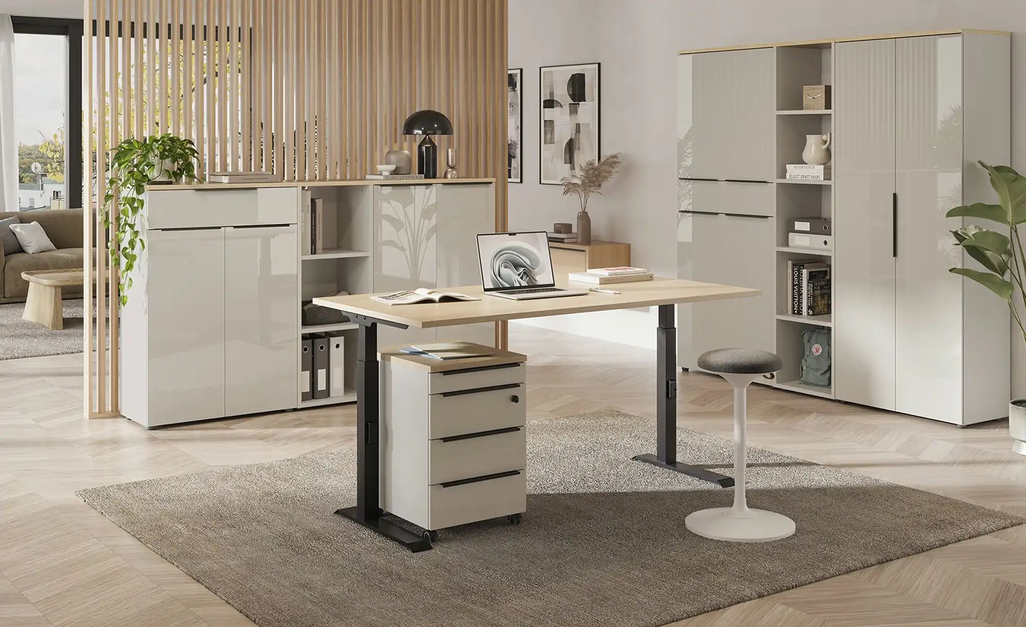 Aktenschrank  Arlau ¦ beige ¦ Maße (cm): B: 81 H: 120 T: 40.0 Schränke > Ak günstig online kaufen