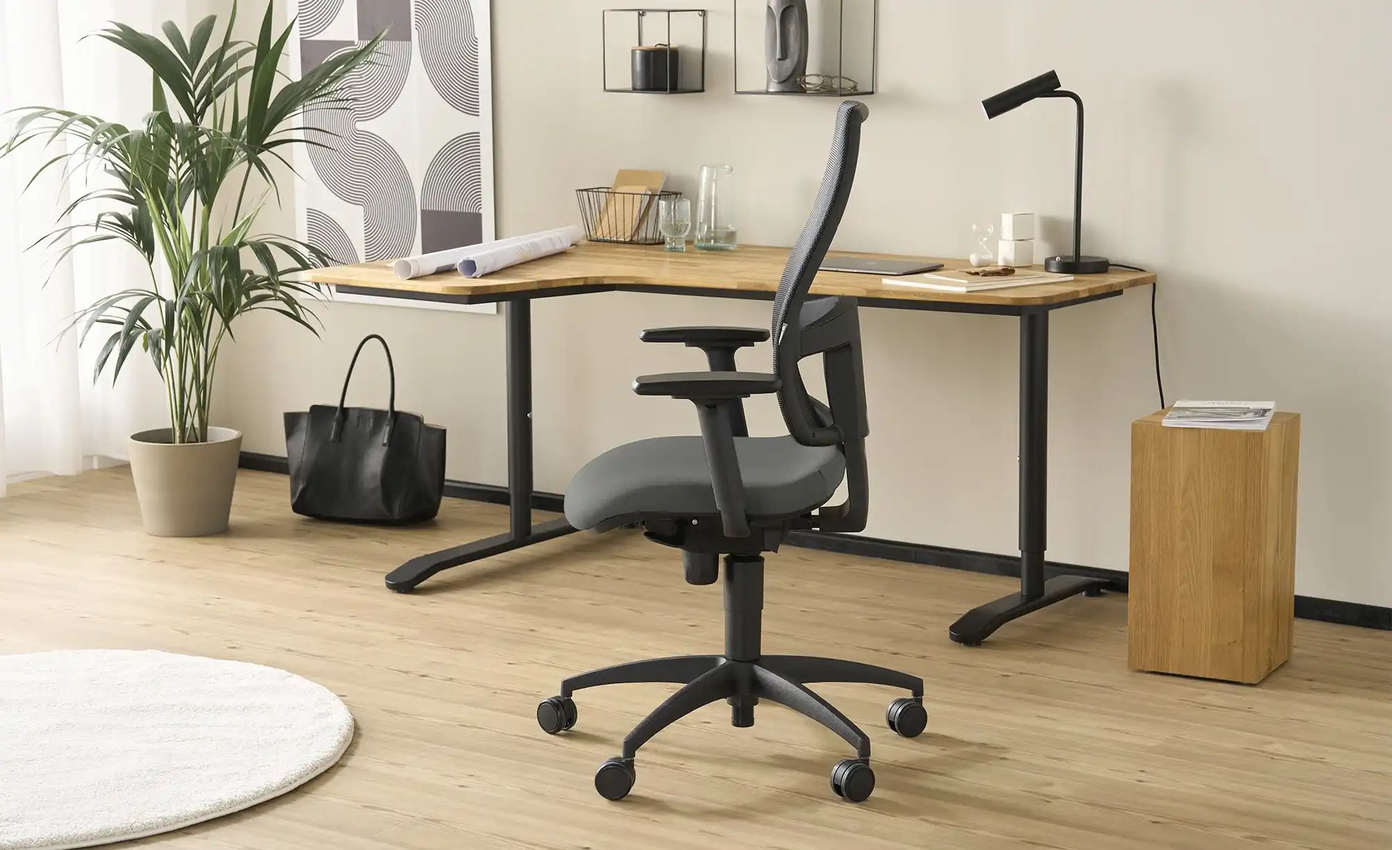home worx Büro-Drehstuhl  HWO ¦ grau ¦ Maße (cm): B: 70 H: 108 T: 70.0 Stüh günstig online kaufen