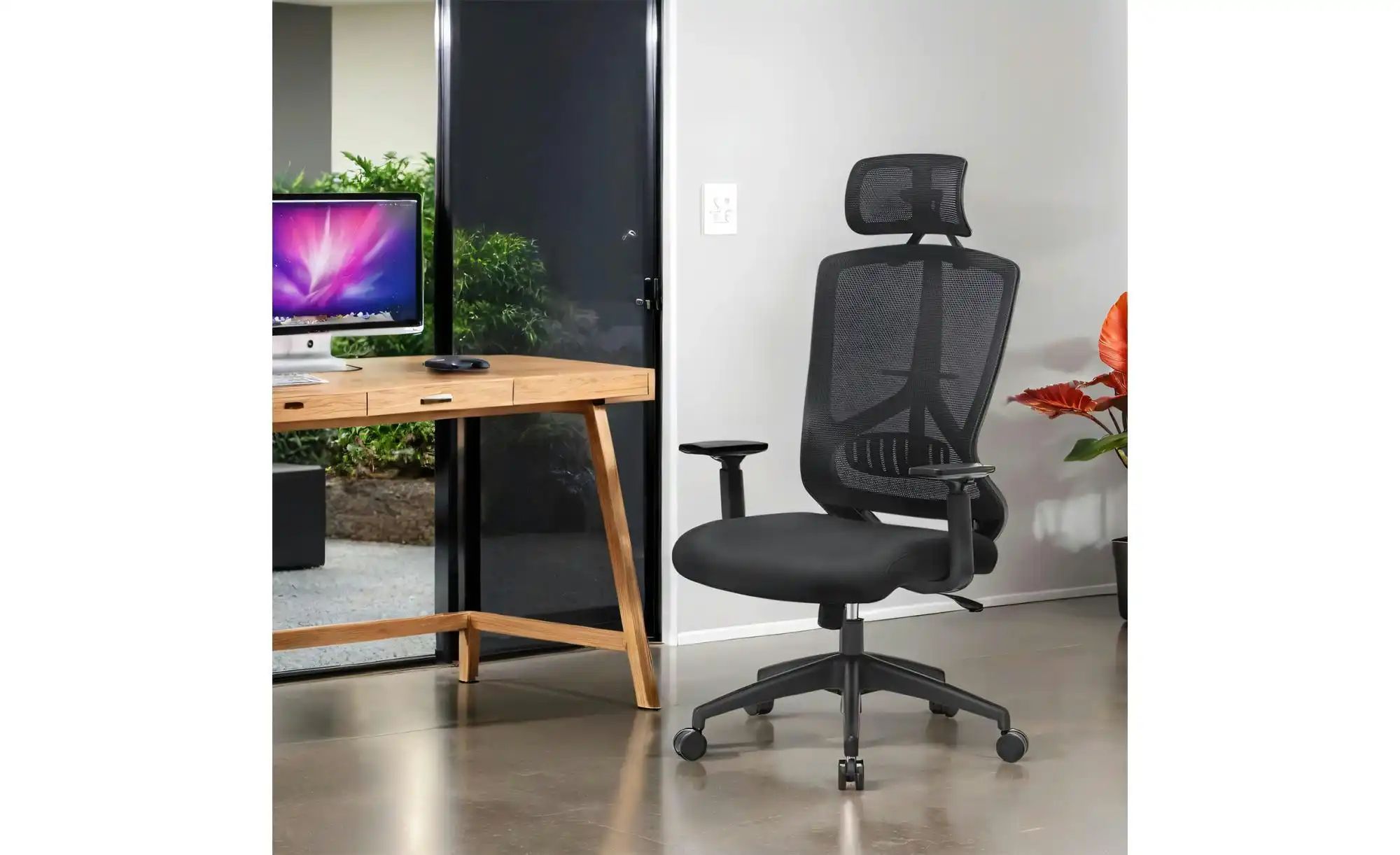 Thumbnail - Bürostuhl   ¦ schwarz ¦ Maße (cm): B: 70 H: 120 Stühle > Bürostühle - Höffner