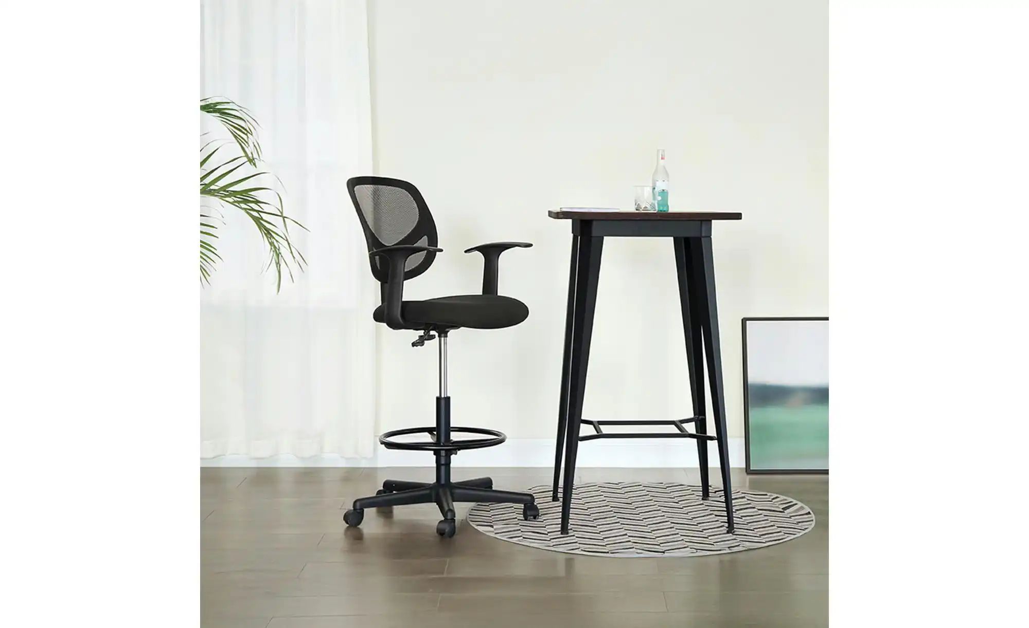 Bürostuhl   ¦ schwarz ¦ Maße (cm): B: 64 H: 110 Stühle > Bürostühle - Höffn günstig online kaufen