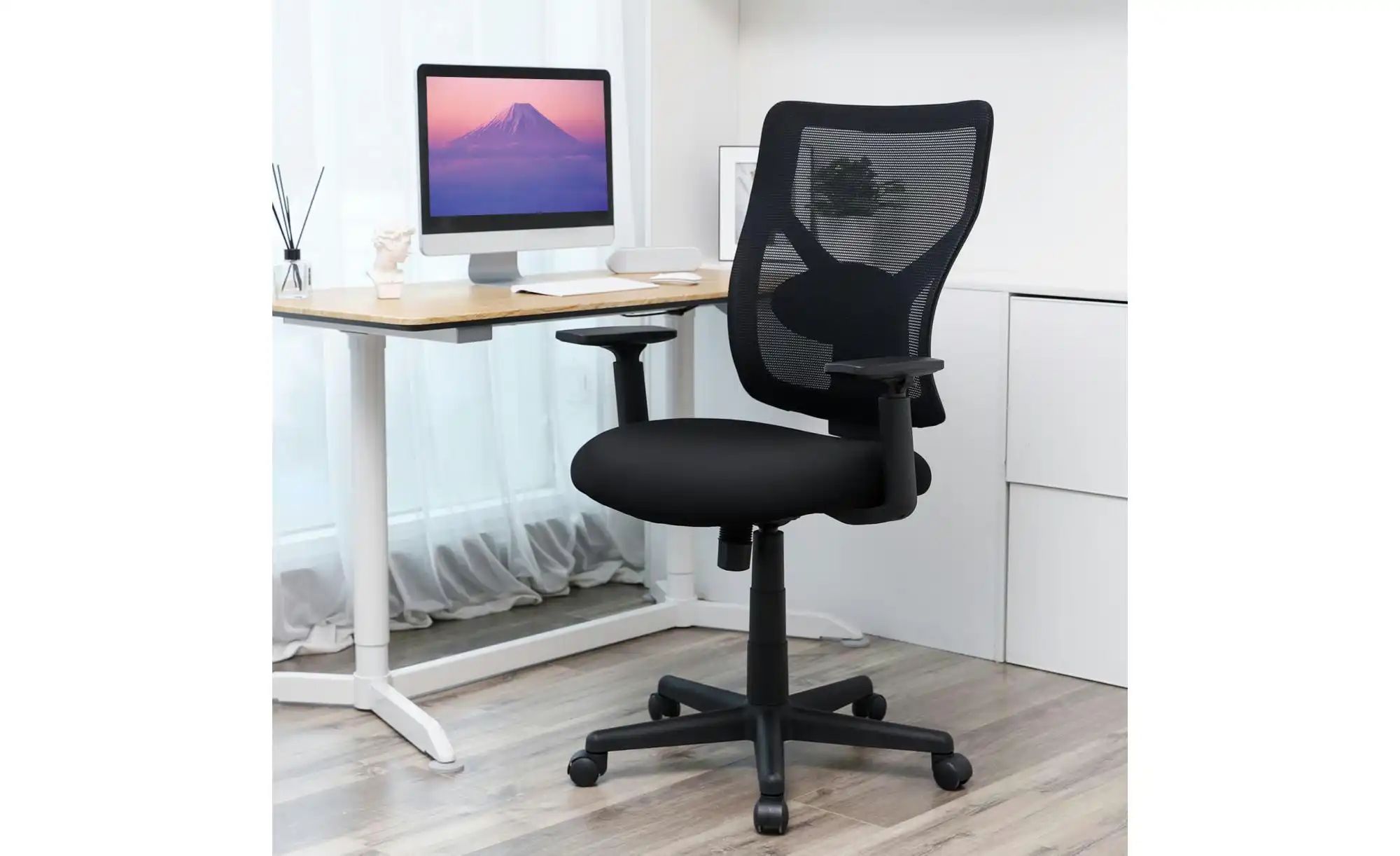 Bürostuhl   ¦ schwarz ¦ Maße (cm): B: 68 H: 108 Stühle > Bürostühle - Höffn günstig online kaufen