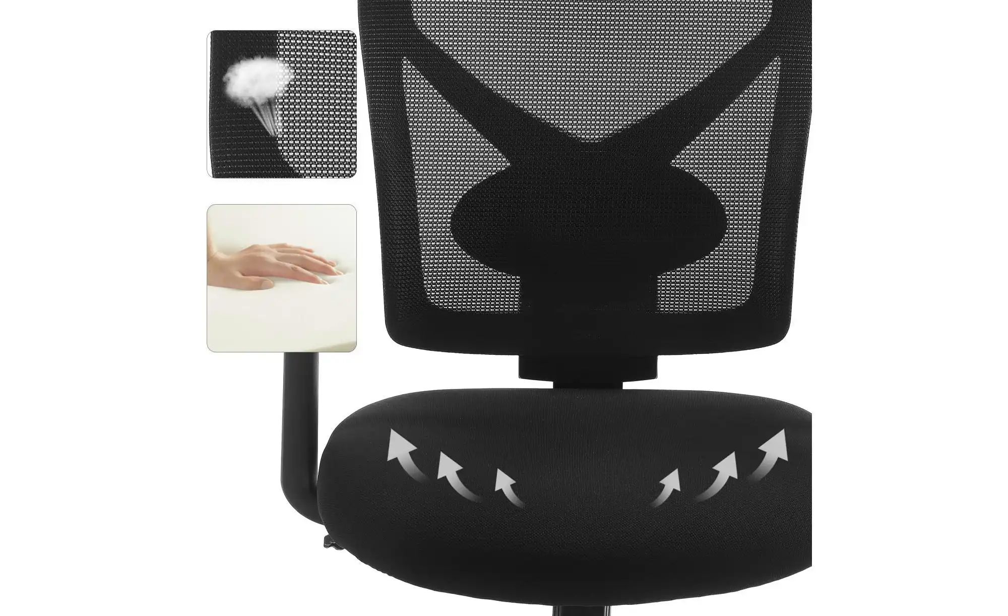 Thumbnail - Bürostuhl   ¦ schwarz ¦ Maße (cm): B: 68 H: 108 Stühle > Bürostühle - Höffner