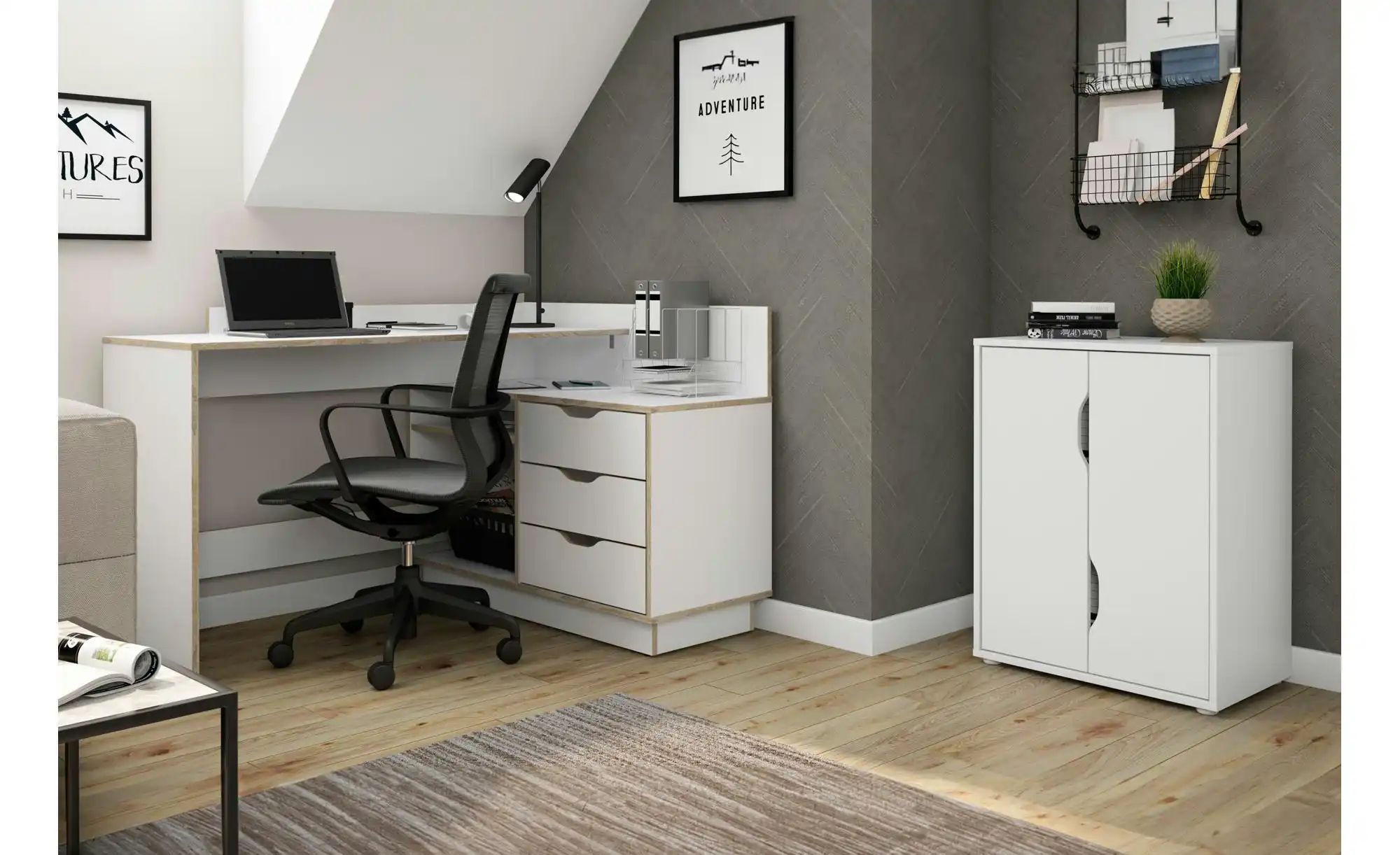 by Living Büroschrank   ¦ weiß ¦ Maße (cm): B: 60 H: 76,5 Regale > Bürorega günstig online kaufen