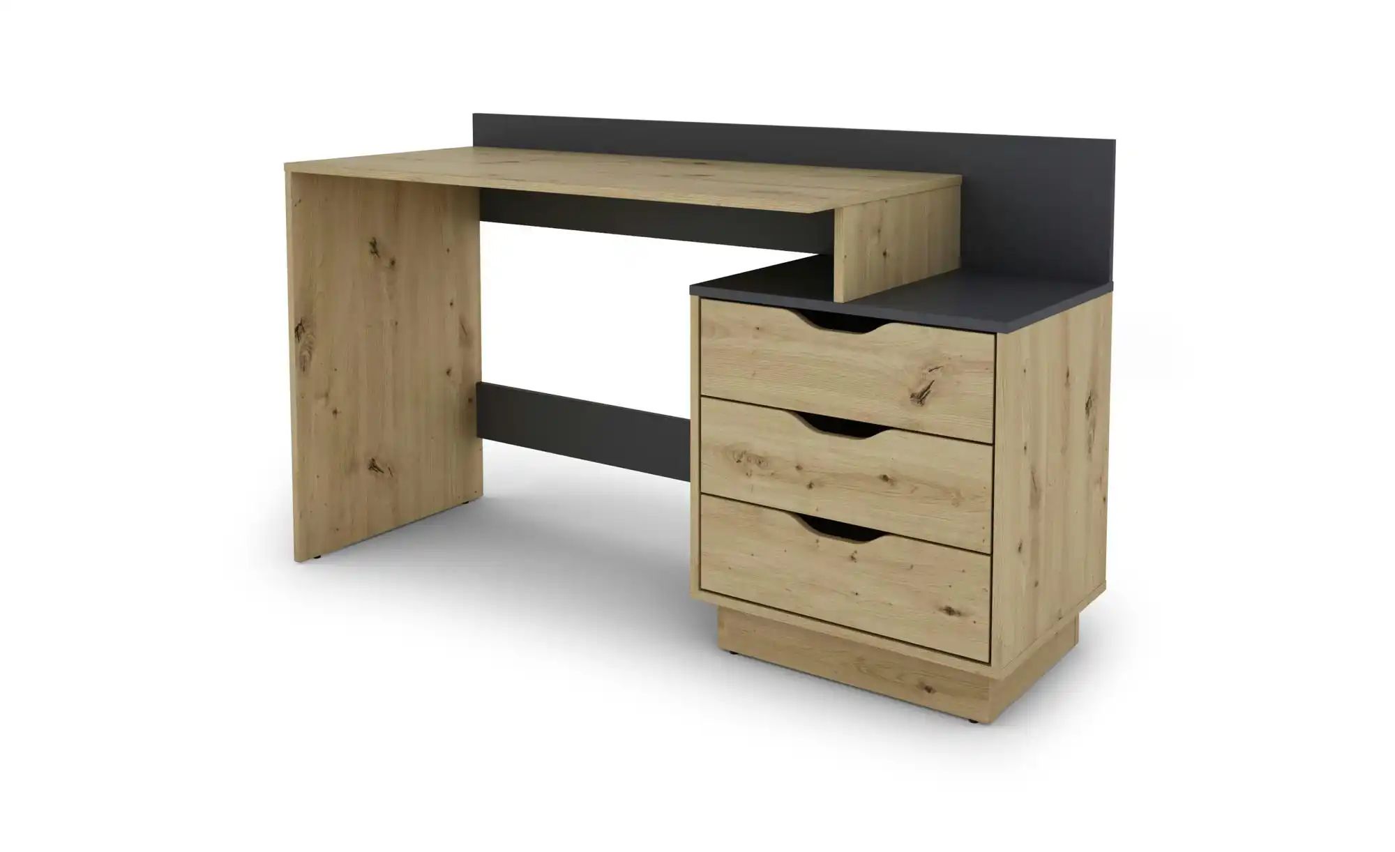 by Living Schreibtisch  Belfast  braun  Maße (cm): B: 138 H: 83,5 | 04251942249934