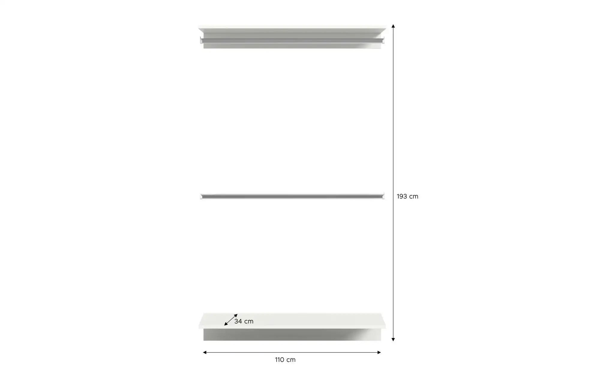Zwischenbauelement   ¦ weiß ¦ Maße (cm): B: 110 H: 193 Regale > Büroregale günstig online kaufen