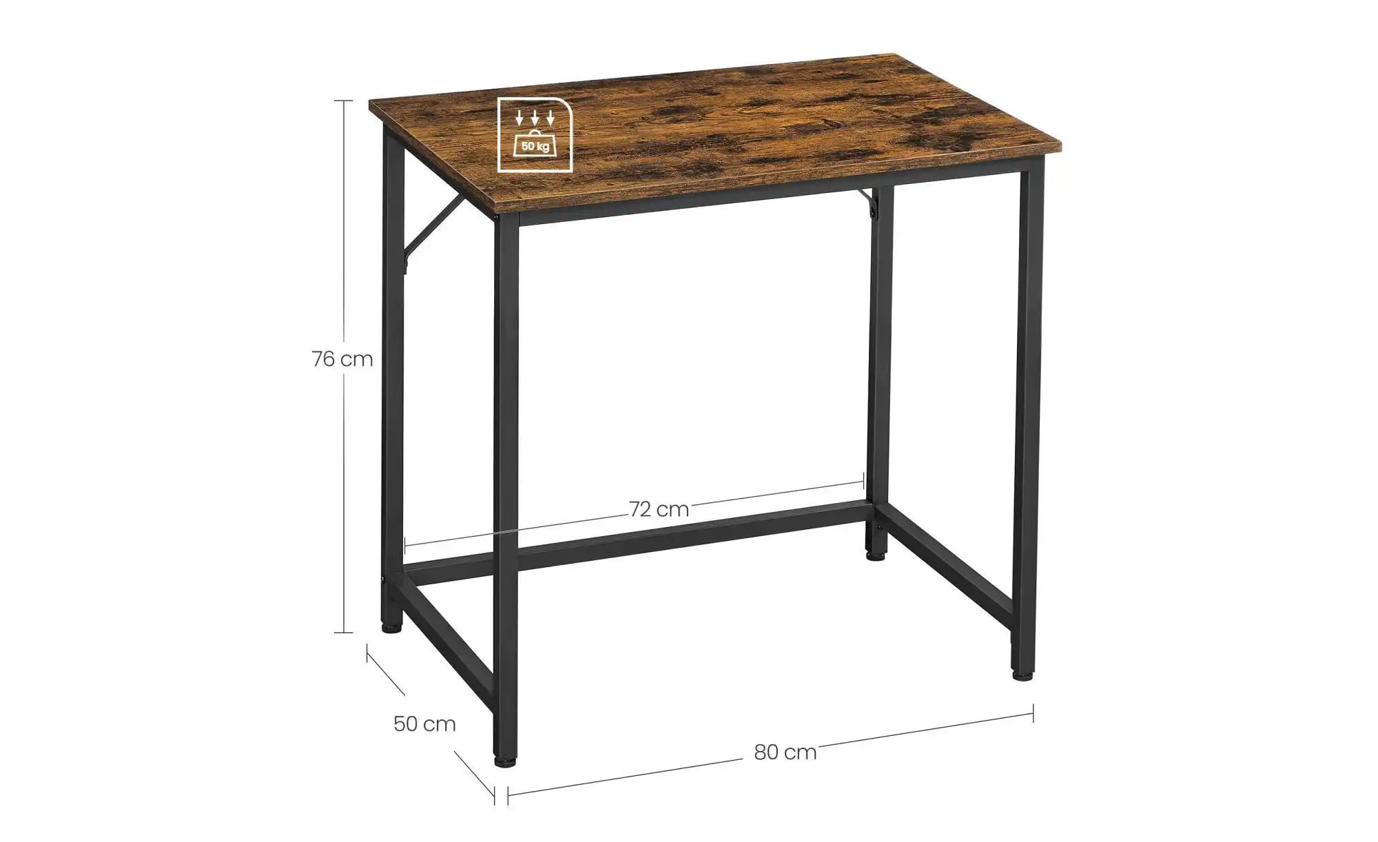 Schreibtisch   ¦ braun ¦ Maße (cm): B: 80 H: 75,5 Tische > Schreibtische - günstig online kaufen