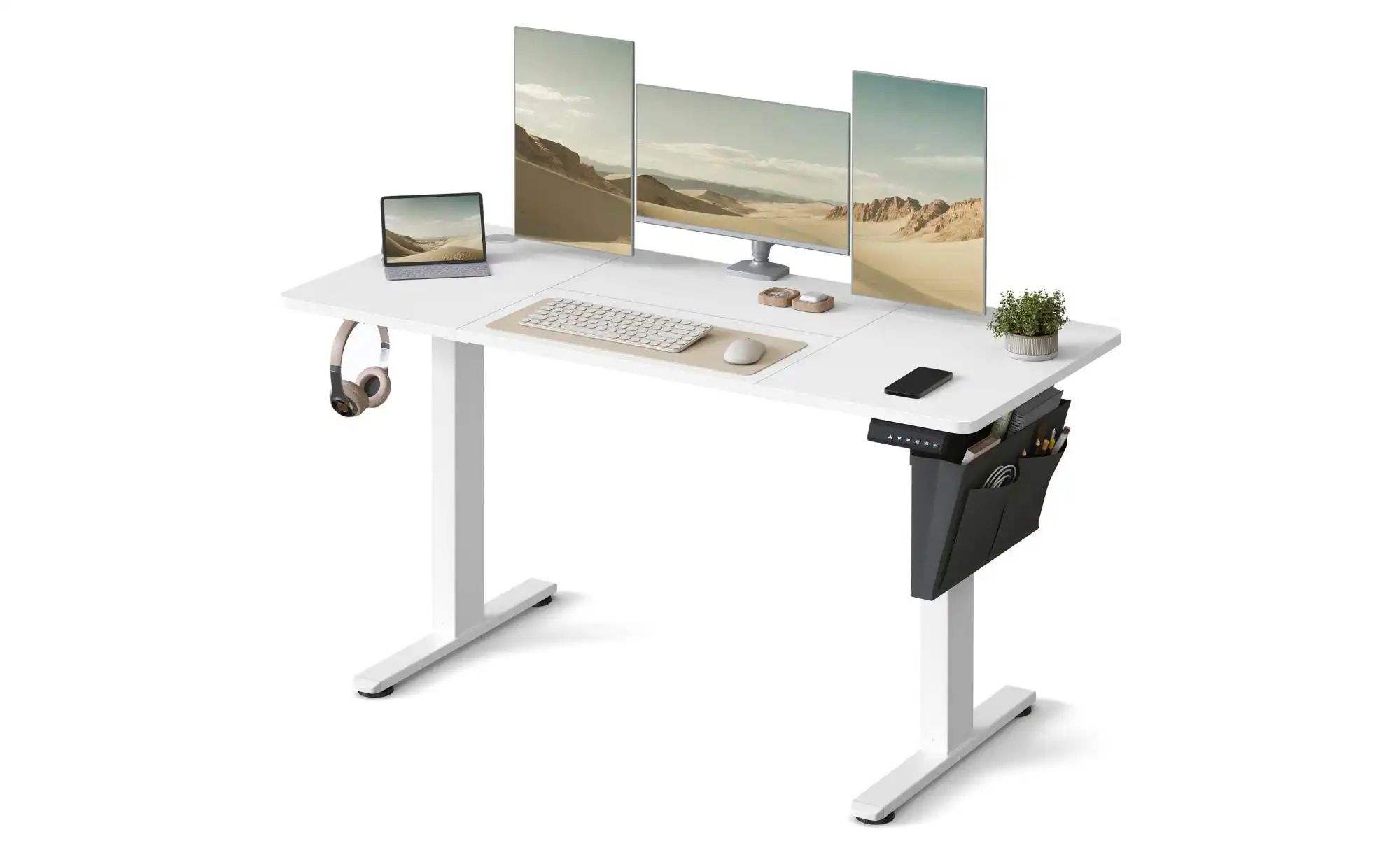 Schreibtisch   ¦ weiß ¦ Maße (cm): B: 140 H: 120 Tische > Schreibtische - H günstig online kaufen