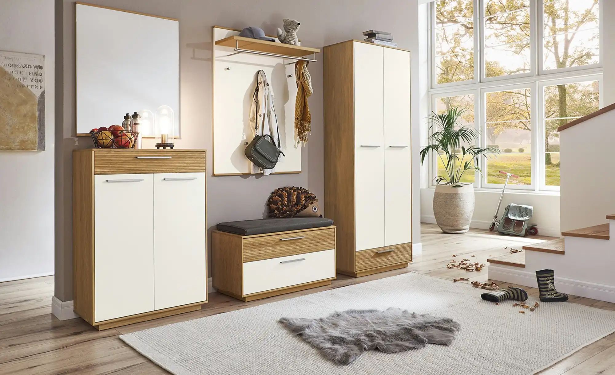 Garderobenpaneel  Longo ¦ weiß ¦ Holzwerkstoff,Hartholz ¦ Maße (cm): B: 80 günstig online kaufen