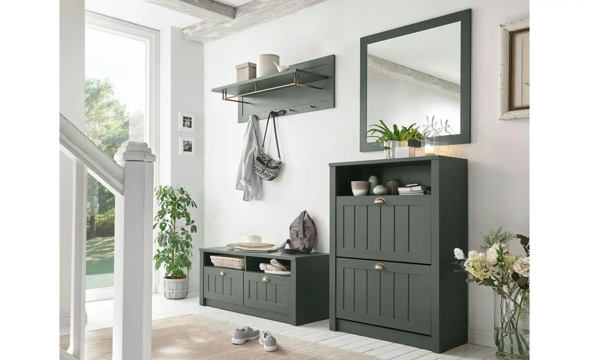 Garderobenbank  Verde ¦ grün ¦ Maße (cm): B: 110 H: 47 T: 43.0 Garderoben & günstig online kaufen