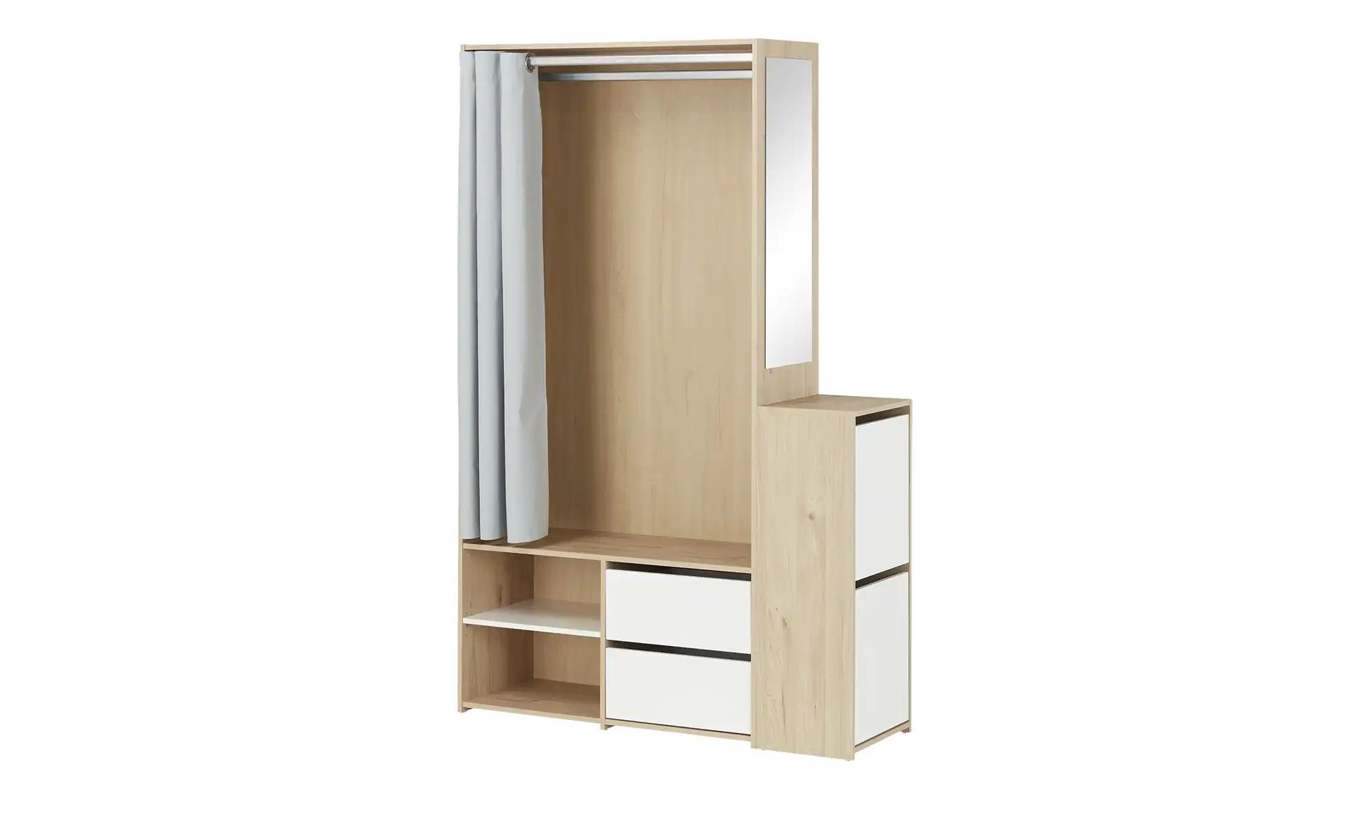 Kompaktgarderobe  Trevisago ¦ holzfarben ¦ Maße (cm): B: 128,1 H: 197,5 T: günstig online kaufen