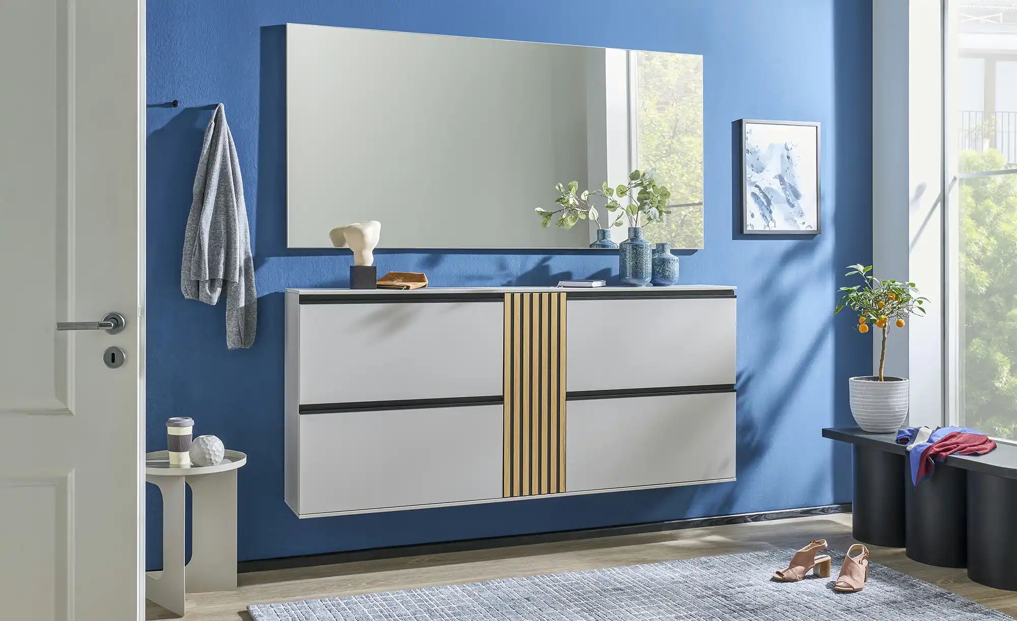 Thumbnail - Spiegel 187 4 x 87 8 cm Pinto ¦ grau ¦ Glas,Aluminium,Holzwerkstoff ¦ Maße (cm): B: 187,4 H: 87,8 T: 2.5 Garderoben & Kl...