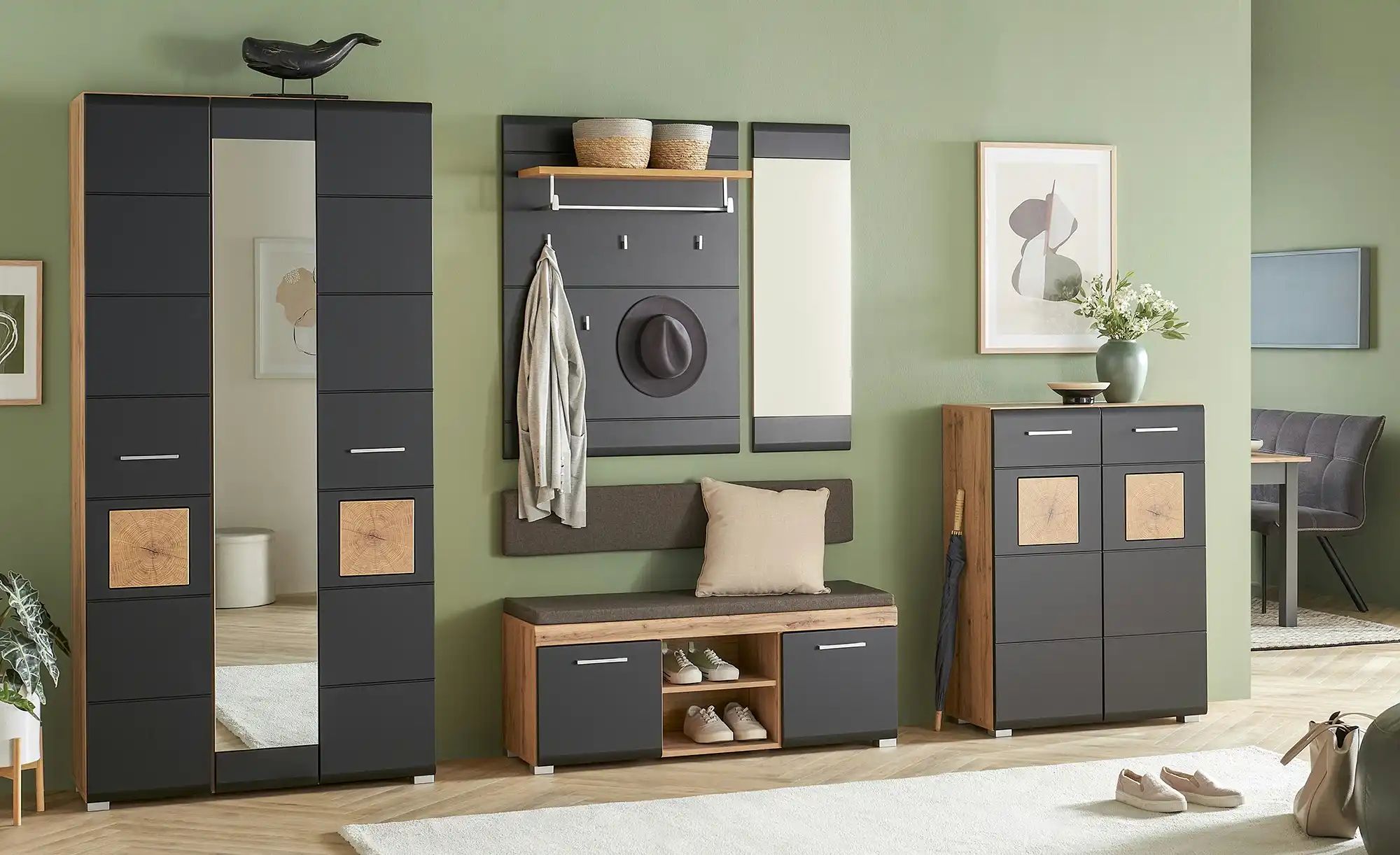 Schuhschrank  Cortina ¦ schwarz ¦ Maße (cm): B: 80 H: 108 T: 40.0 Garderobe günstig online kaufen