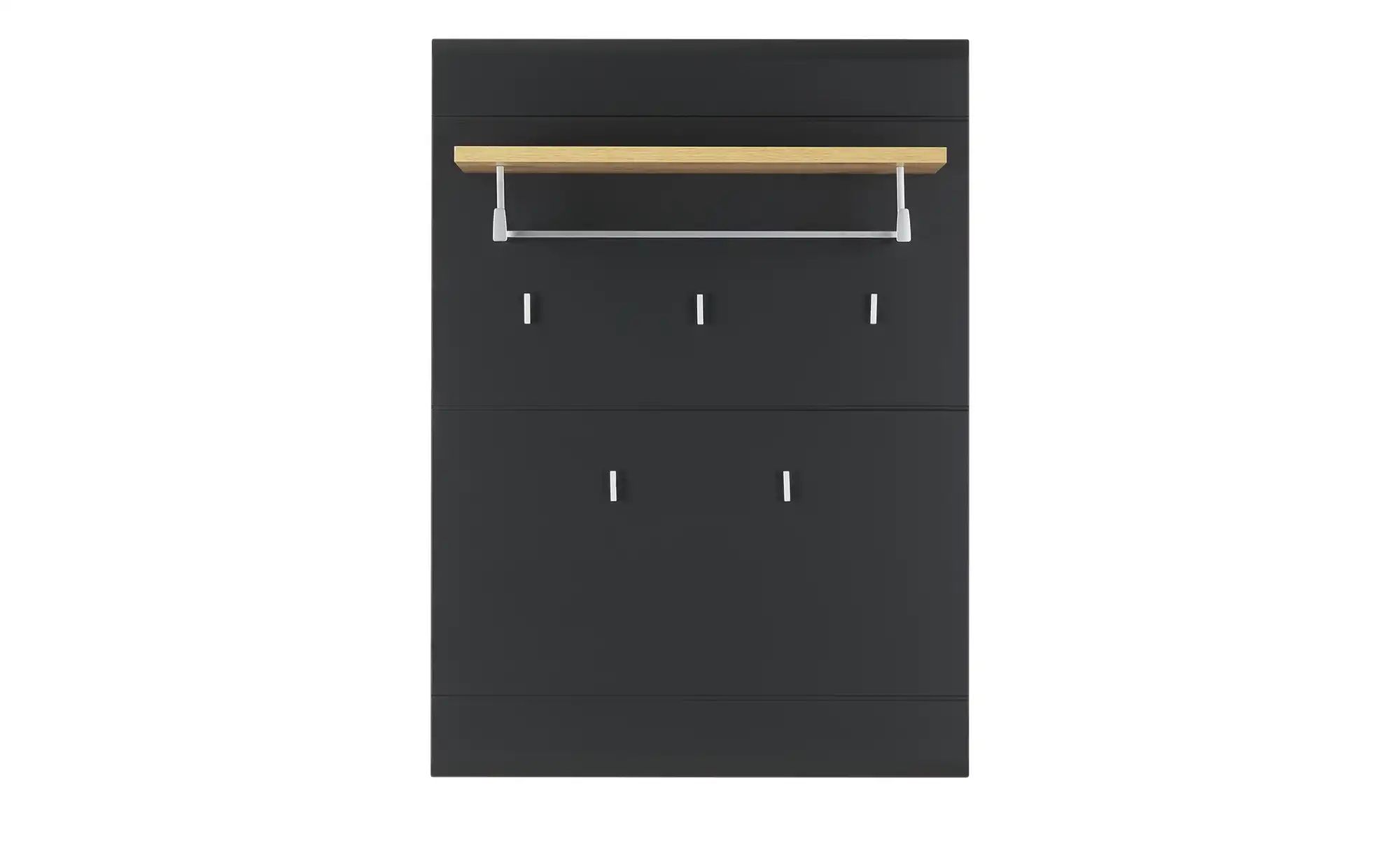 Garderobenpaneel  Cortina ¦ schwarz ¦ Holzwerkstoff ¦ Maße (cm): B: 80 H: 1 günstig online kaufen