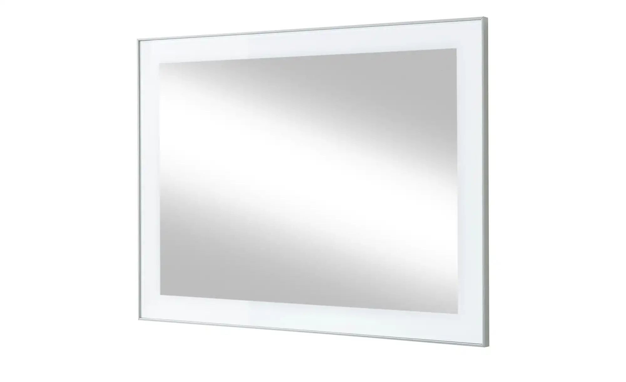 Spiegel 80 x 60 cm Duna ¦ weiß ¦ Glas,Aluminium,Holzwerkstoff ¦ Maße (cm): günstig online kaufen