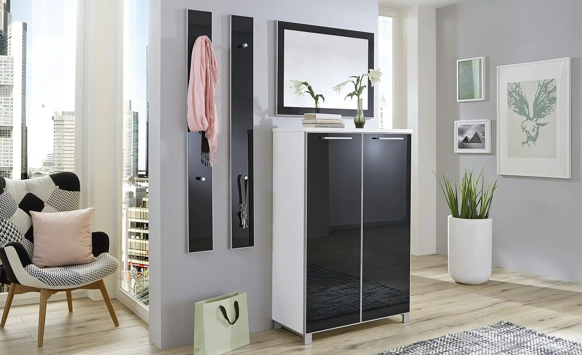 Thumbnail - Spiegel 80 x 60 cm Duna ¦ grau ¦ Glas,Aluminium,Holzwerkstoff ¦ Maße (cm): B: 80 H: 60 T: 3.0 Garderoben & Kleiderstange...