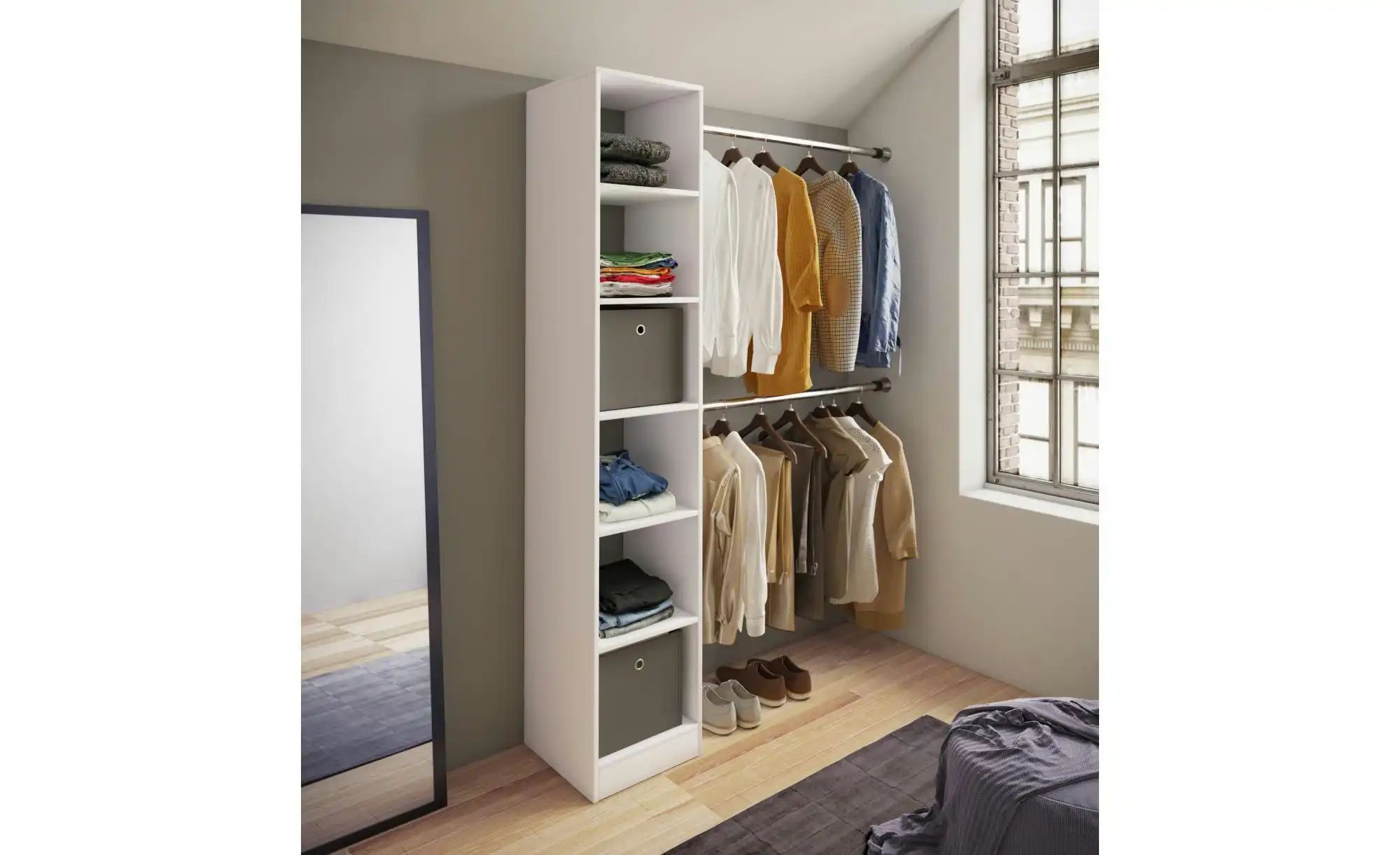 Kompaktgarderobe  Dacho ¦ weiß ¦ Maße (cm): B: 38 H: 194 T: 40.0 Garderoben günstig online kaufen